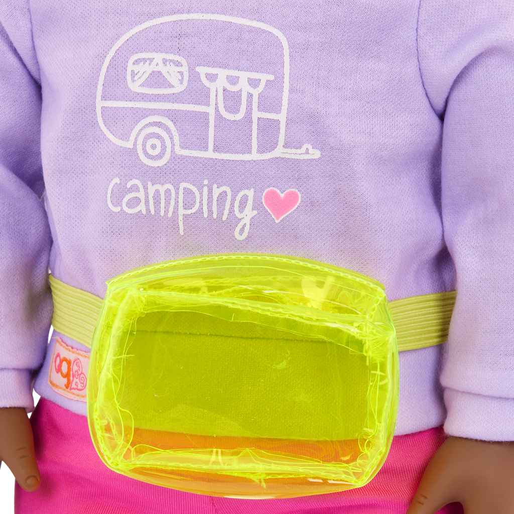 Our Generation 18-inch Doll Elissa with camping accessories