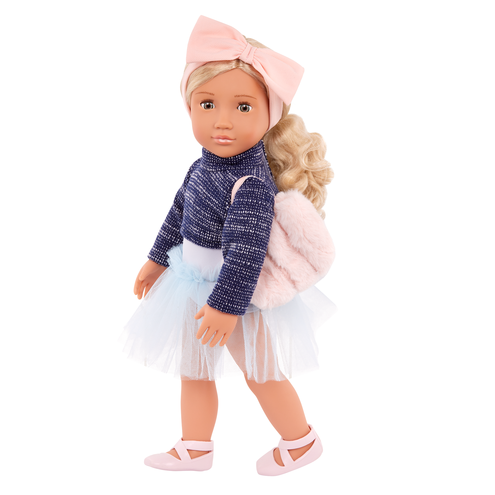 Our Generation Prima a 18 inch doll with blonde hair and hazel eyes