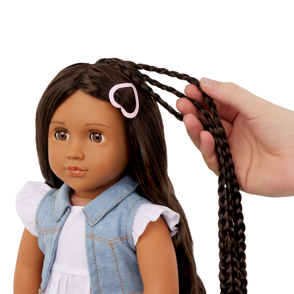 Our Generation Hair Play 18-inch Doll Perla with Hair Accessories