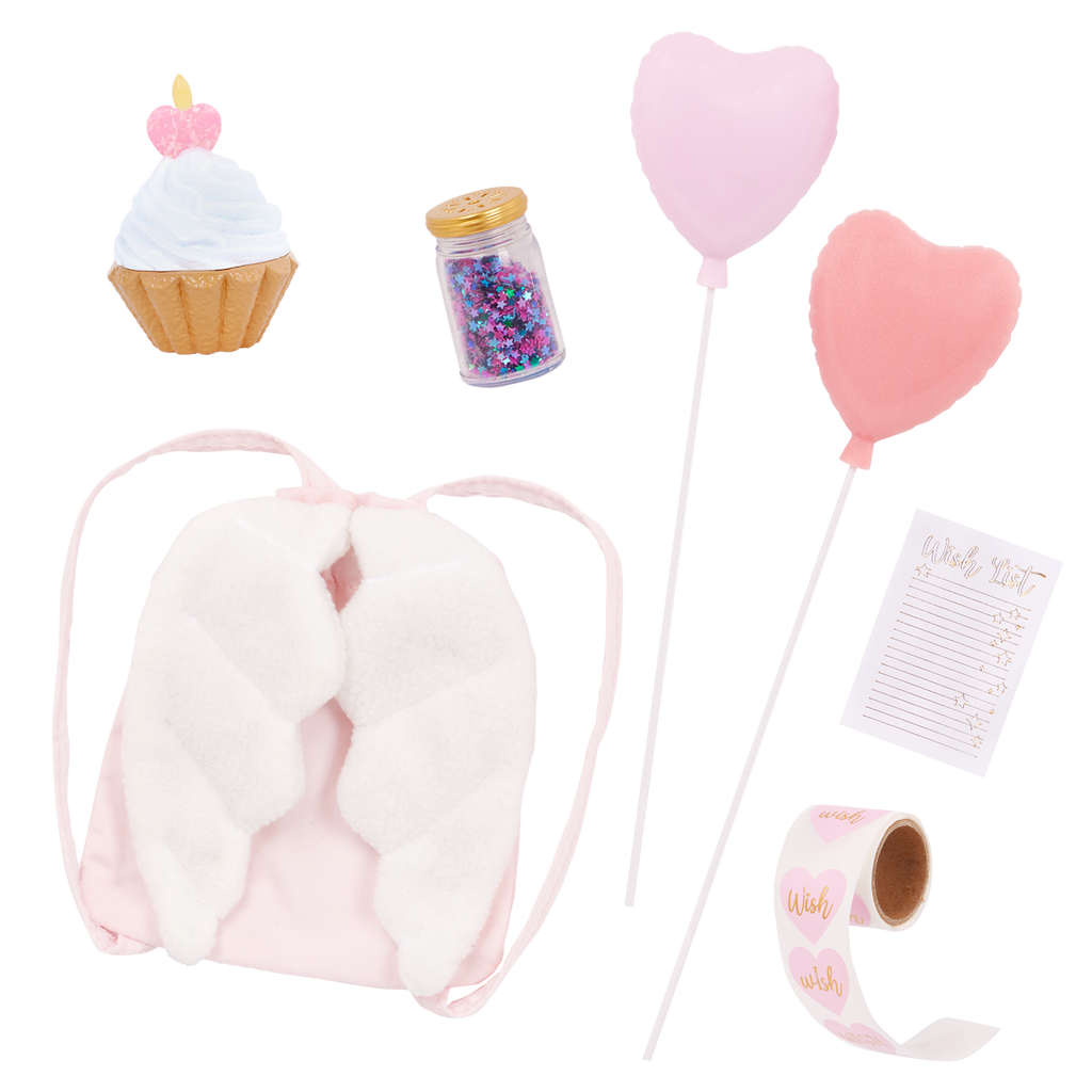 Our Generation Wishes 18-inch doll with pink hair and brown eyes