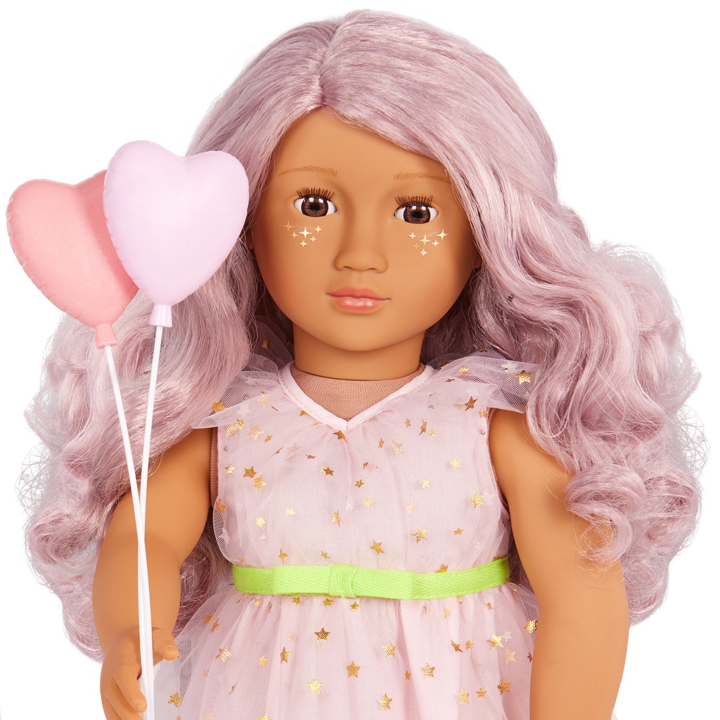 Our Generation Wishes 18-inch doll with pink hair and brown eyes