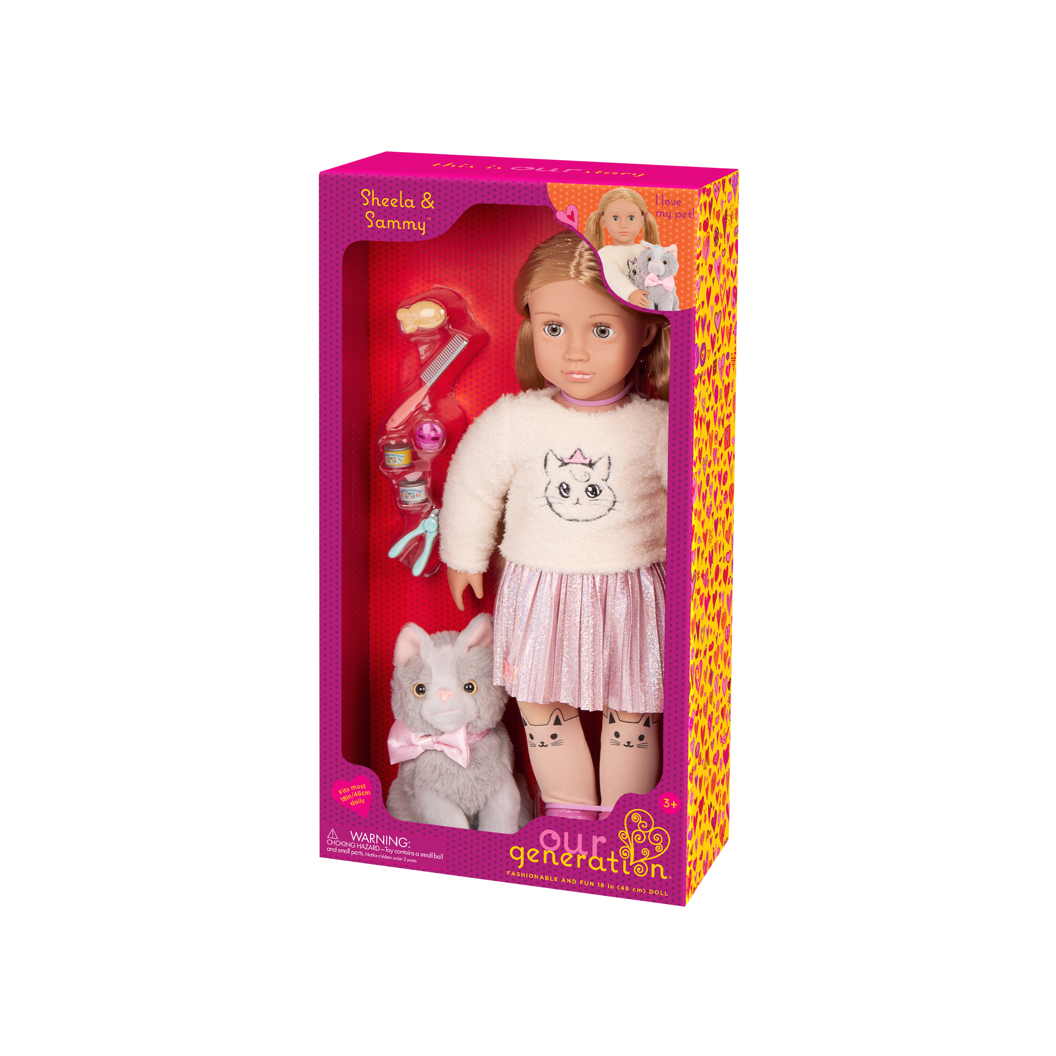 Our Generation Doll Sheela & Pet Cat Set