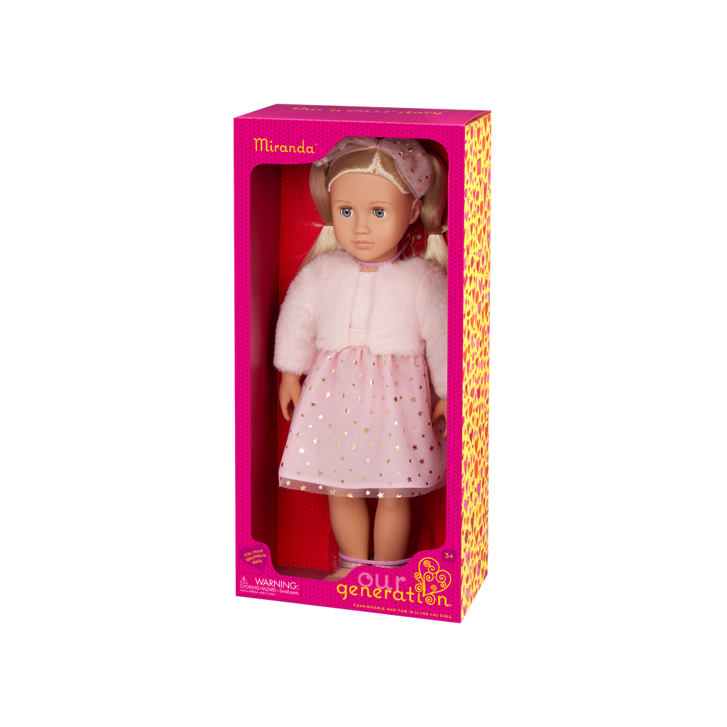 18-inch Fashion Doll with Pink Dress Outfit