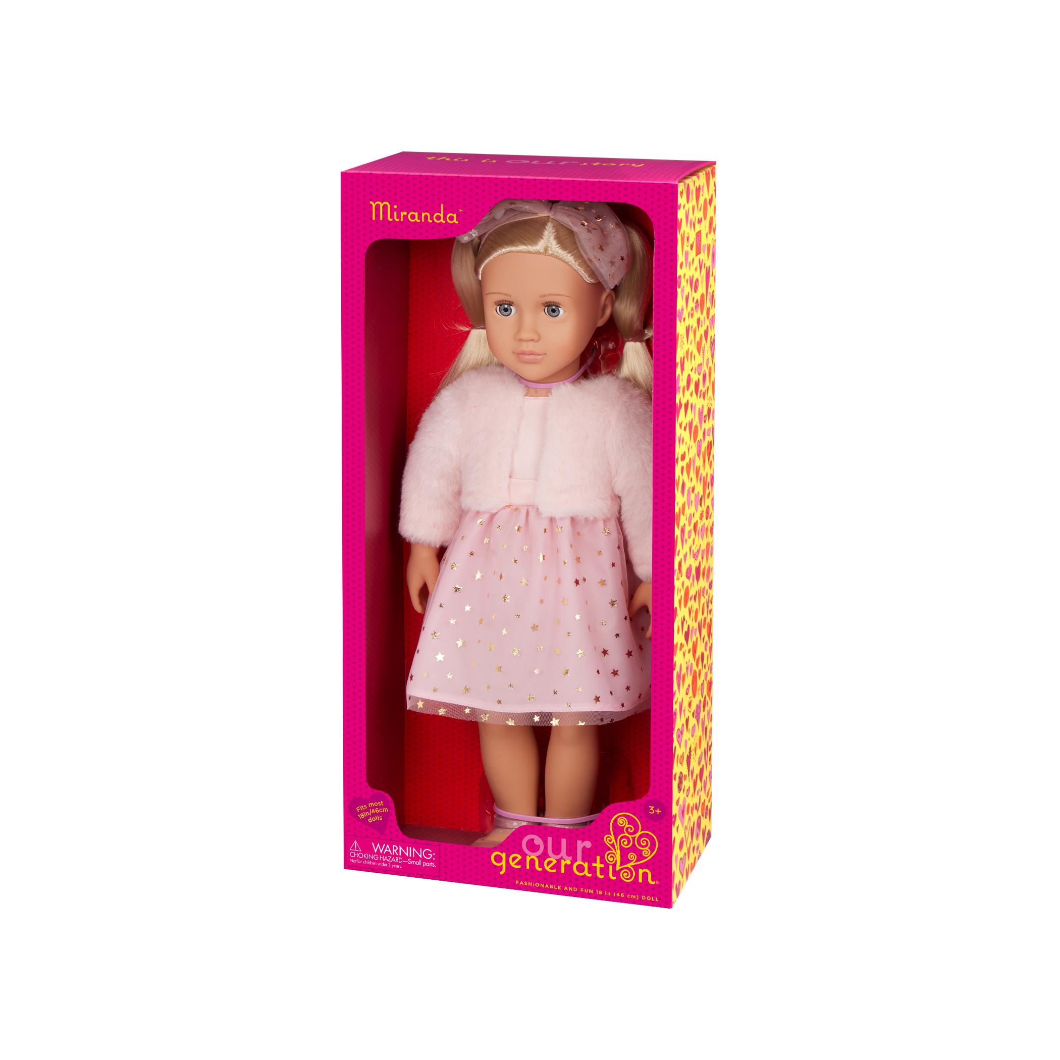 18-inch Fashion Doll with Pink Dress Outfit