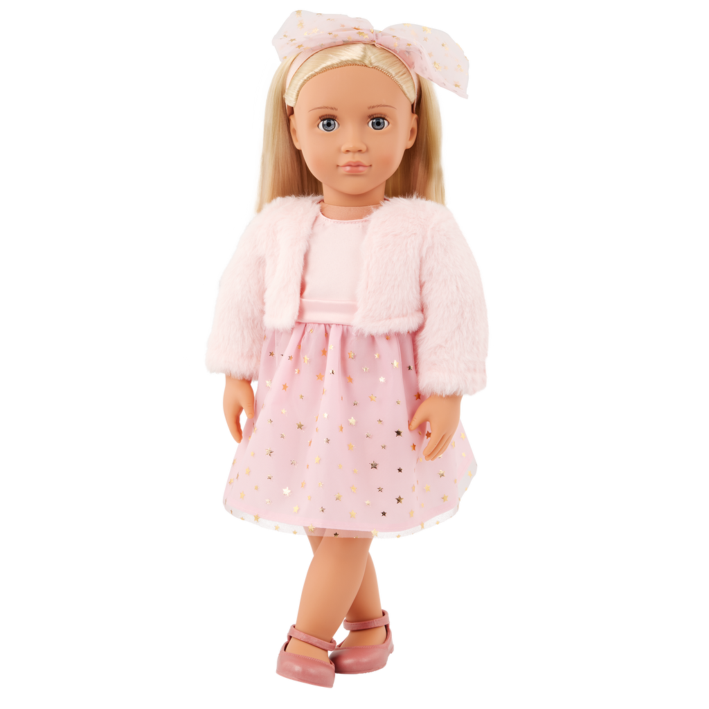 18-inch Fashion Doll with Pink Dress Outfit