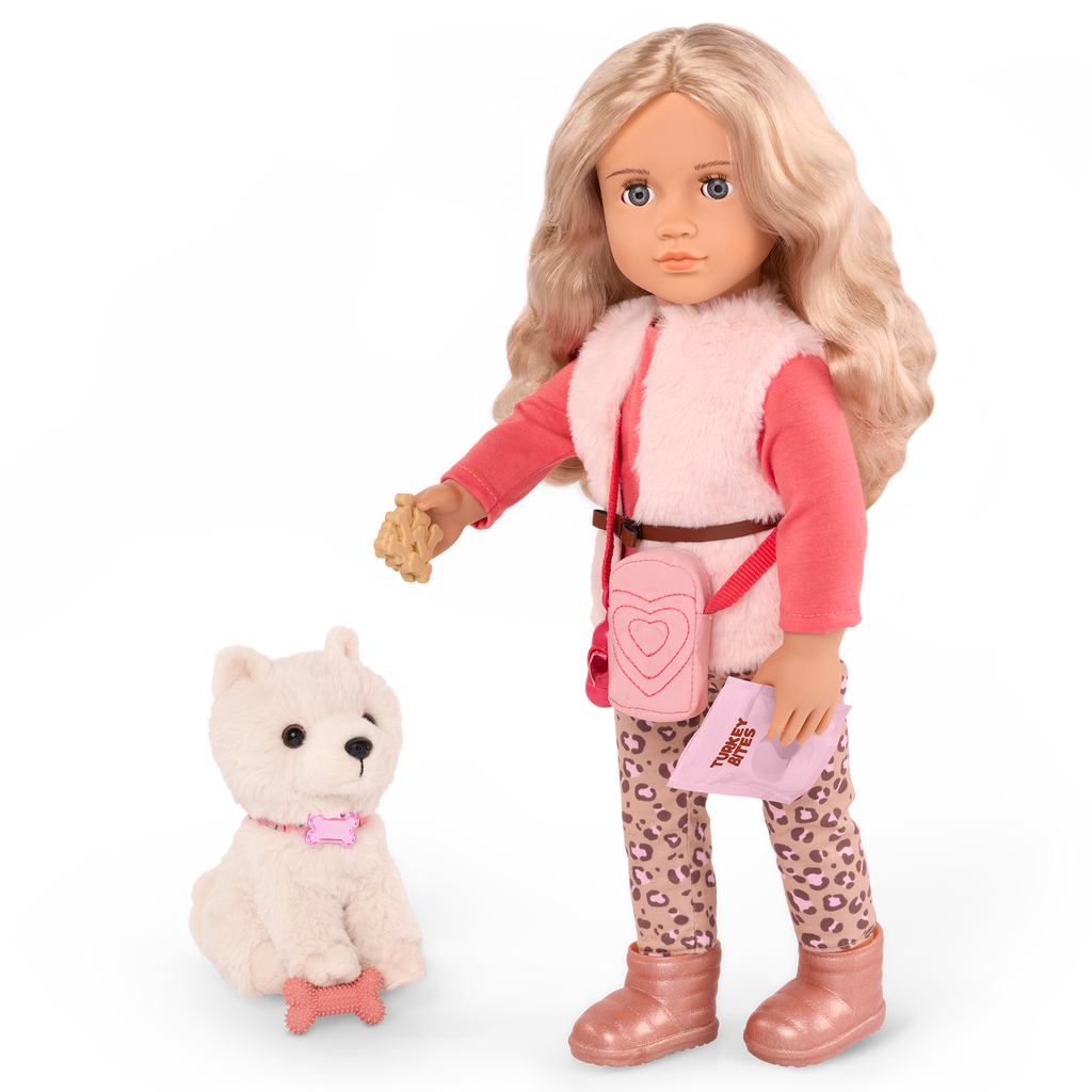 Our Generation 46 cm Doll Kinsley & Pet Puppy Kenzi