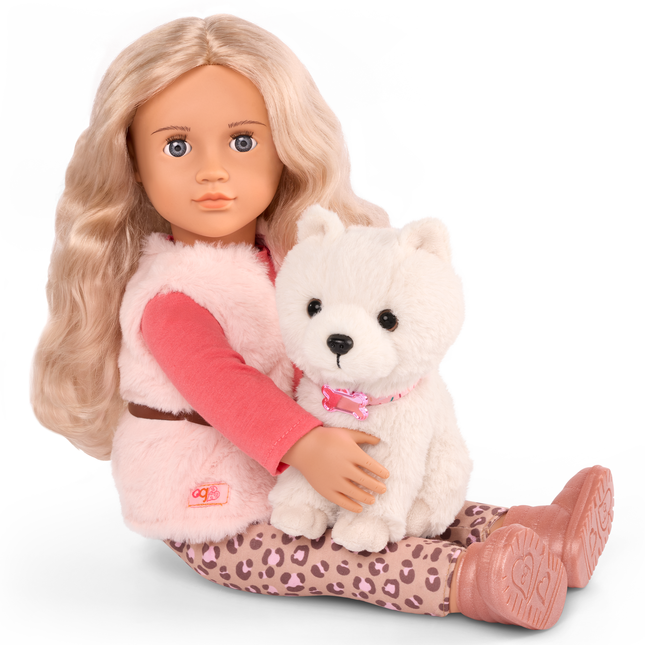 Our Generation 46 cm Doll Kinsley & Pet Puppy Kenzi