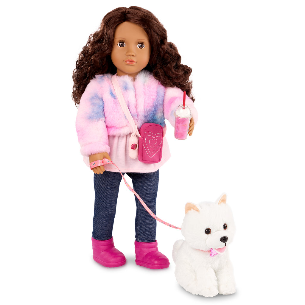 Our Generation 46 cm Doll Ines & Pet Puppy Jojo