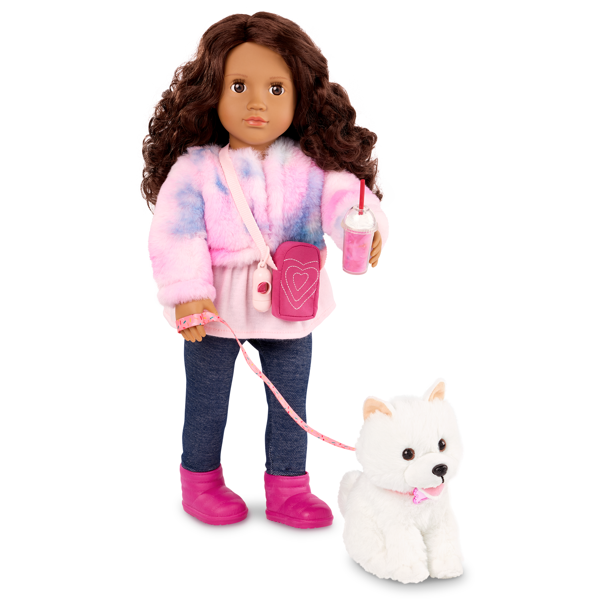 Our Generation 46 cm Doll Ines & Pet Puppy Jojo