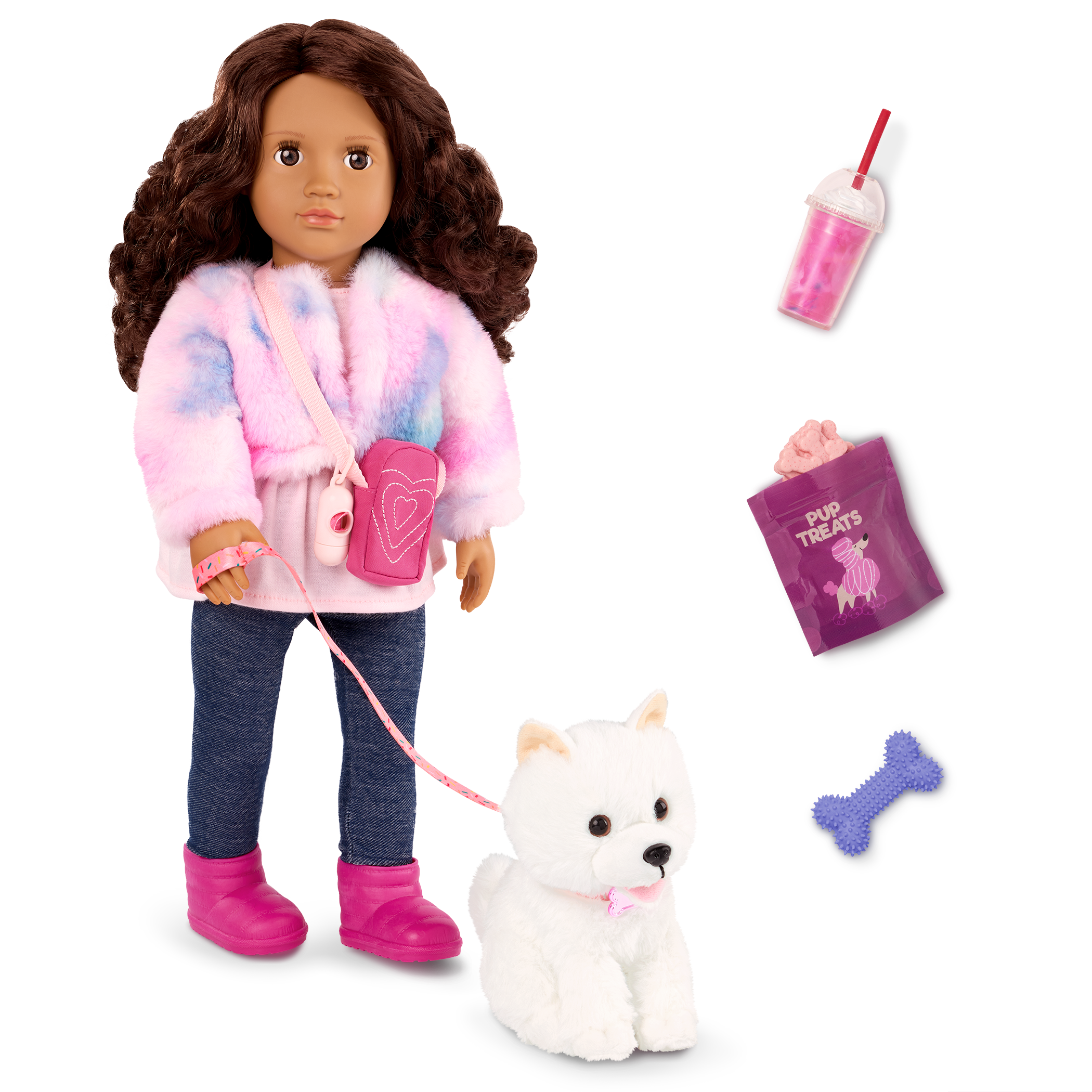Our Generation 46 cm Doll Ines & Pet Puppy Jojo