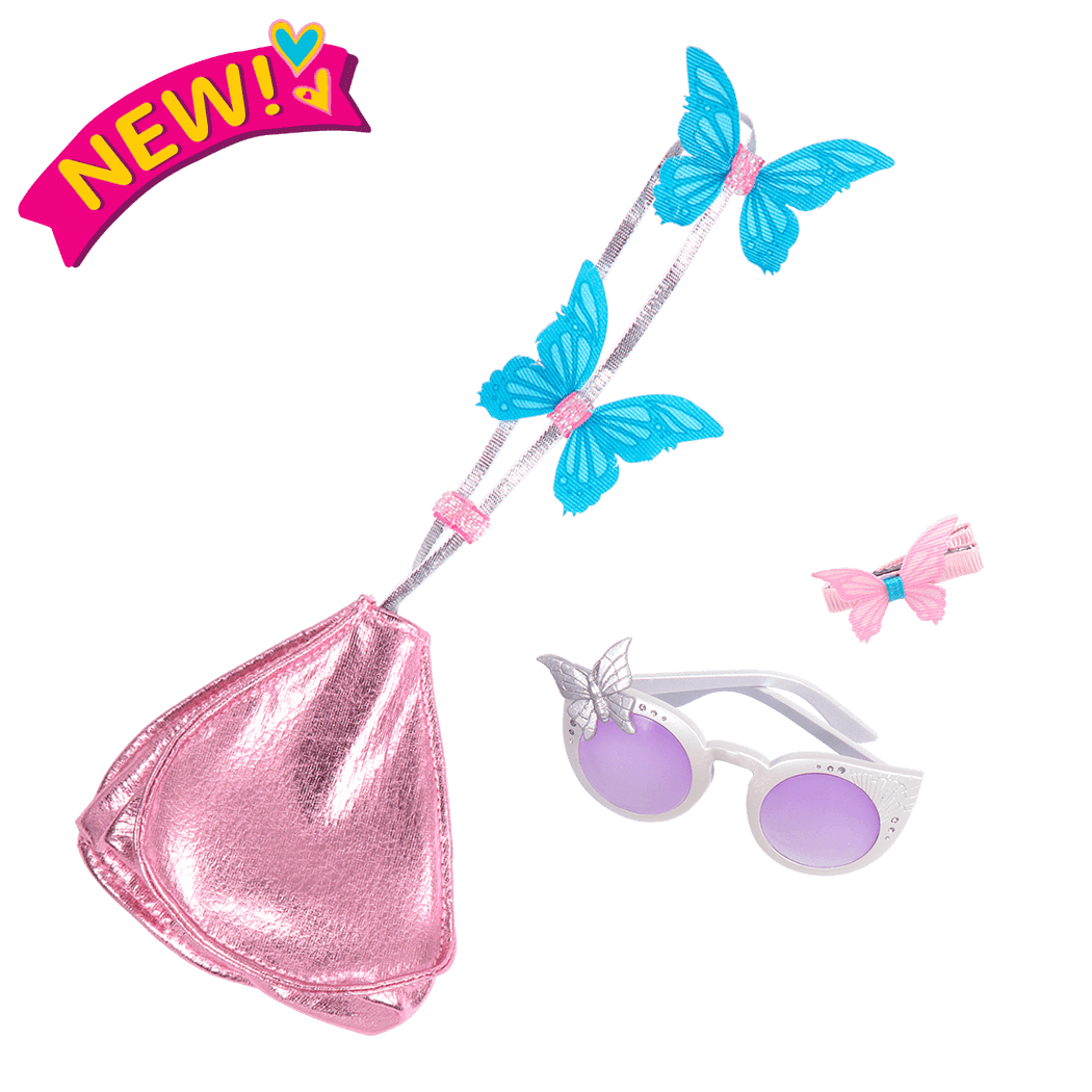 Butterfly Flutter Purse Set for 18-inch Dolls