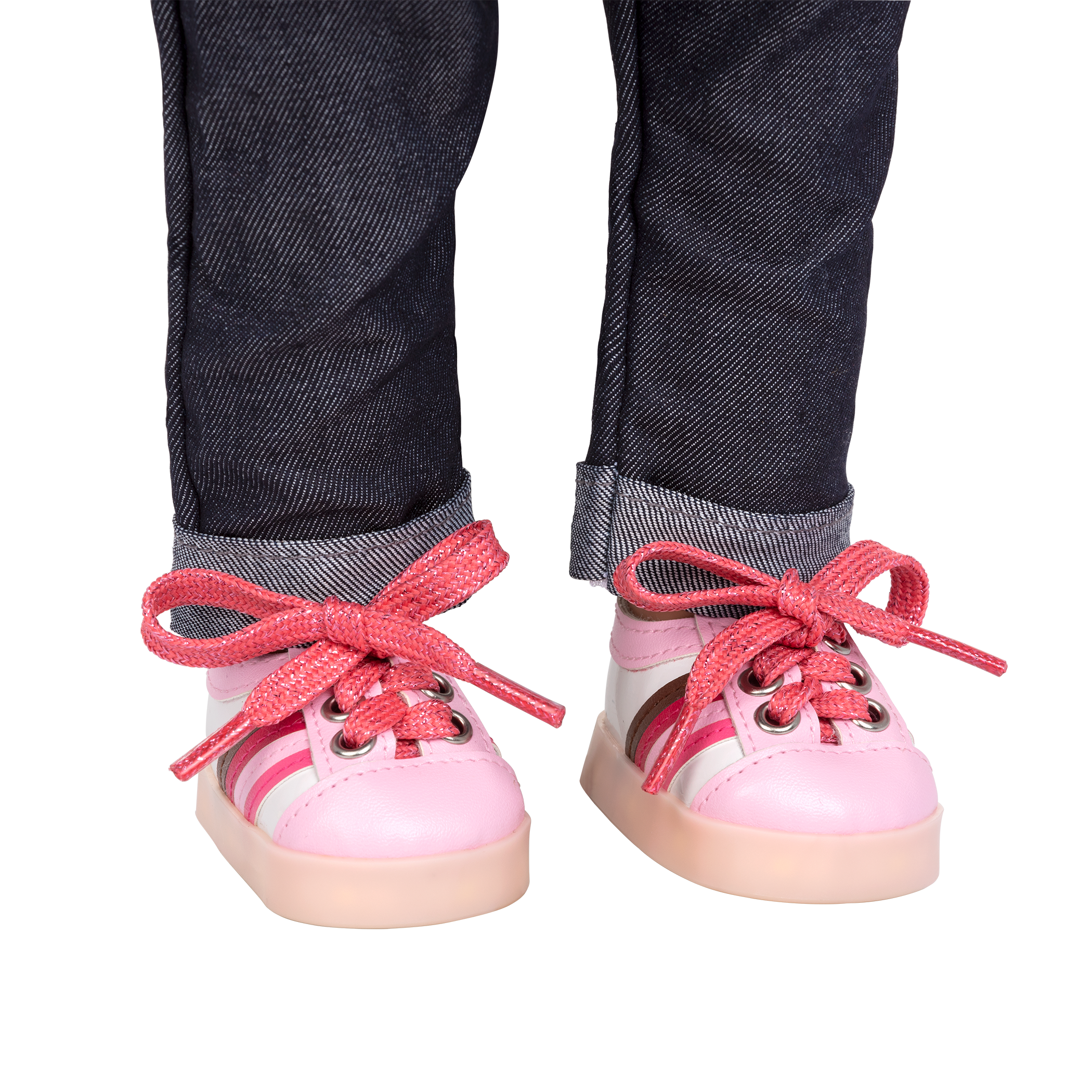 Rainbow Delight Light-Up Shoes for 18-inch Dolls
