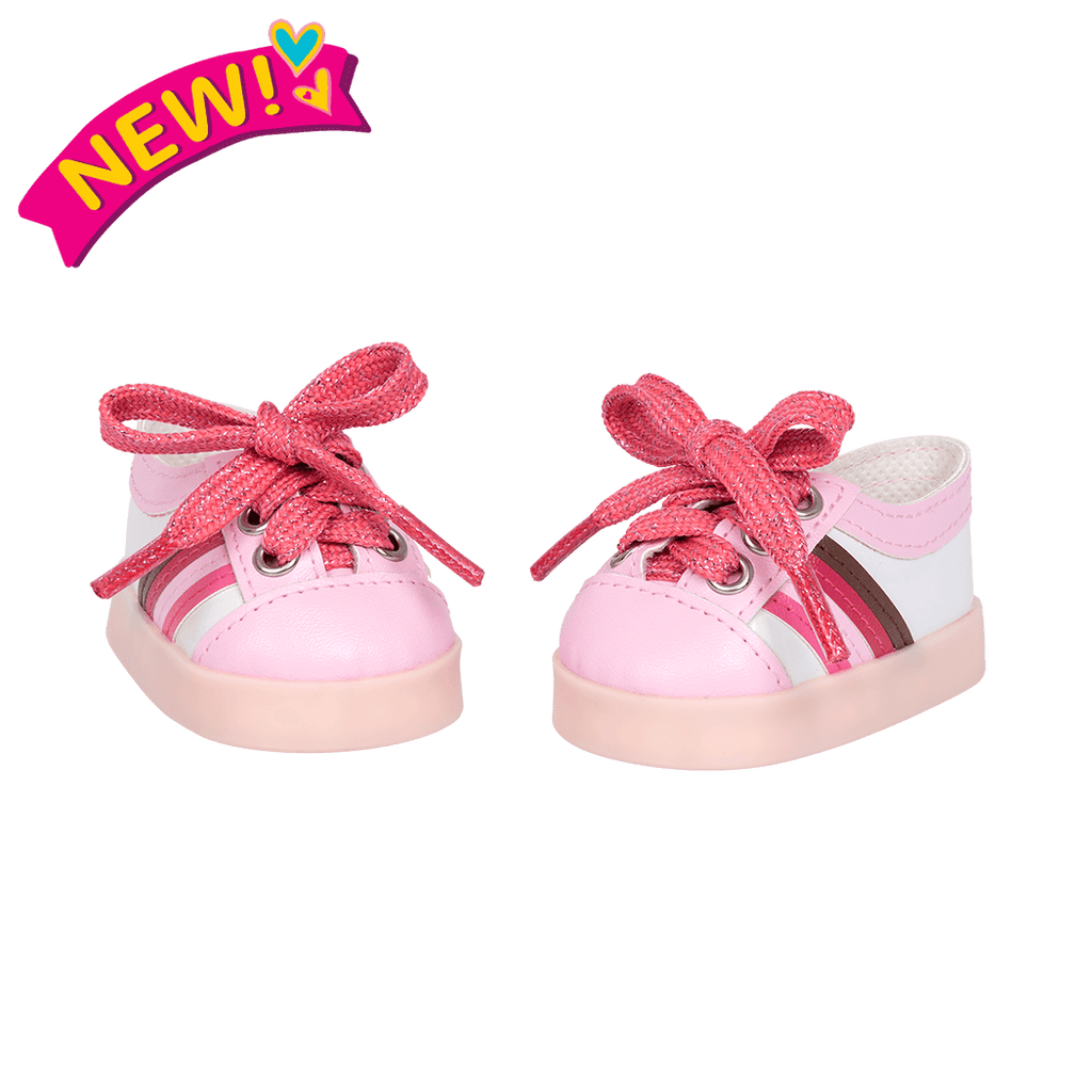 Rainbow Delight Light-Up Shoes for 18-inch Dolls