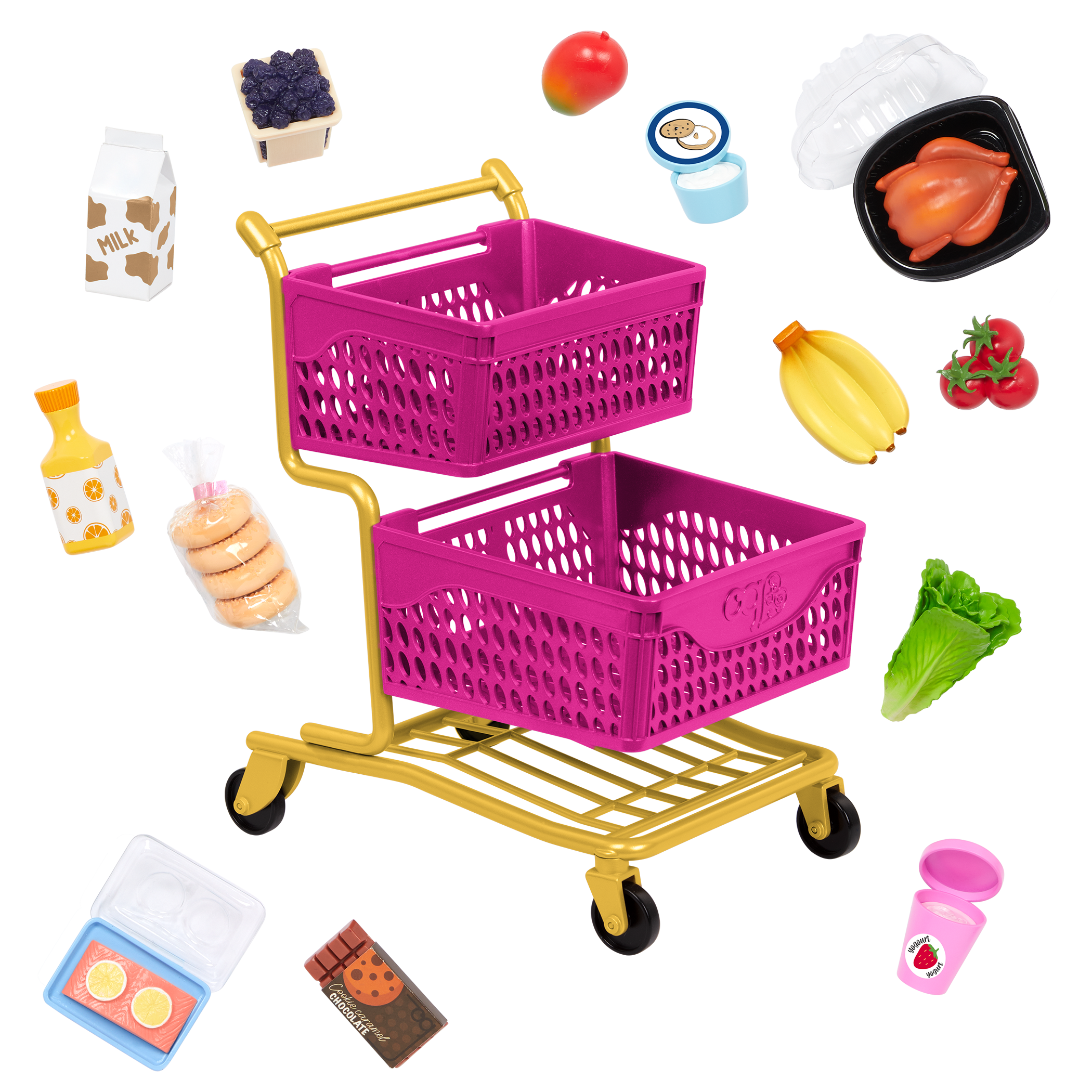 Our Generation Grocery Day Shopping Cart Set for 18-inch Dolls