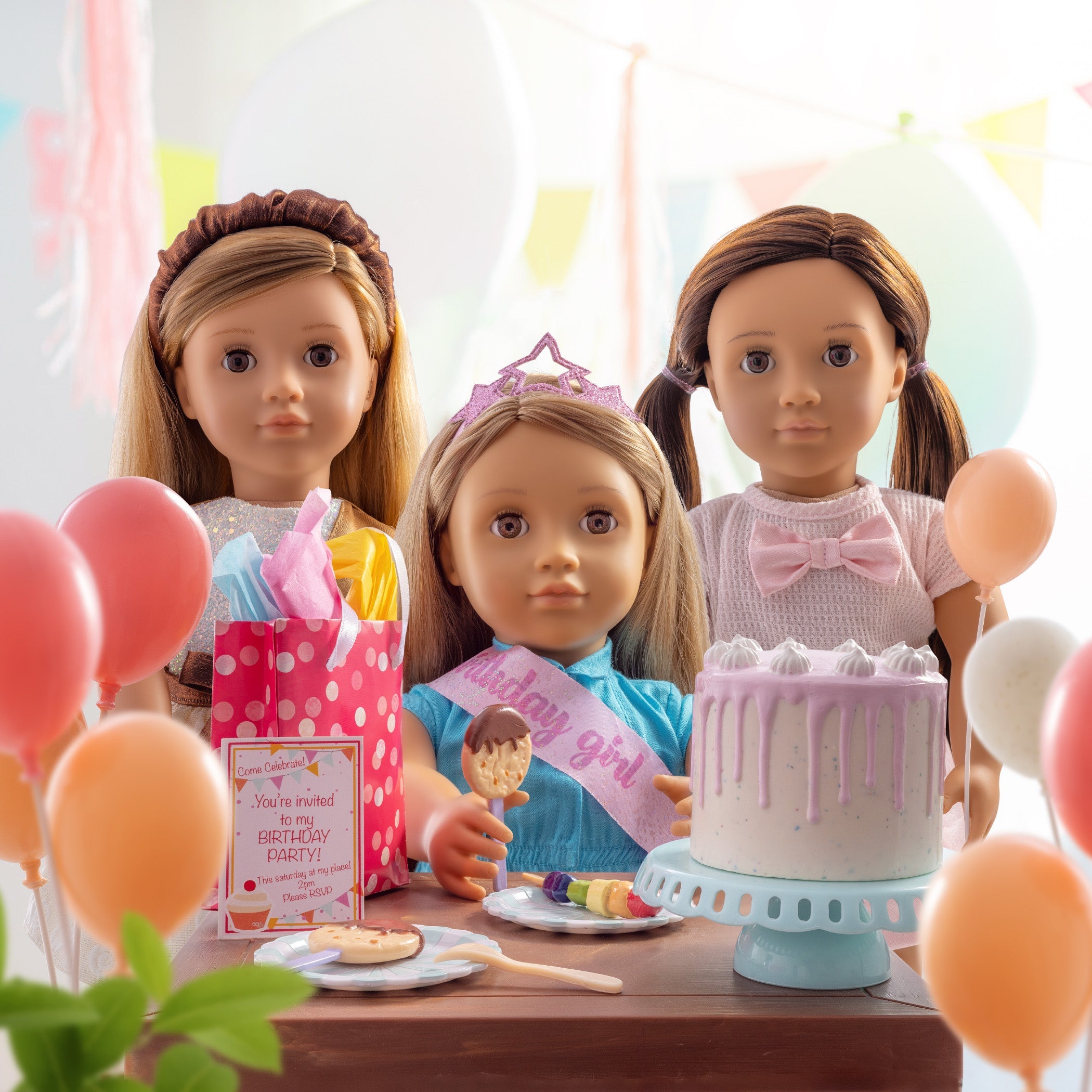 Our Generation Anita birthday girl 18-inch Doll brown haired and brown eyed doll for anniversary occasion