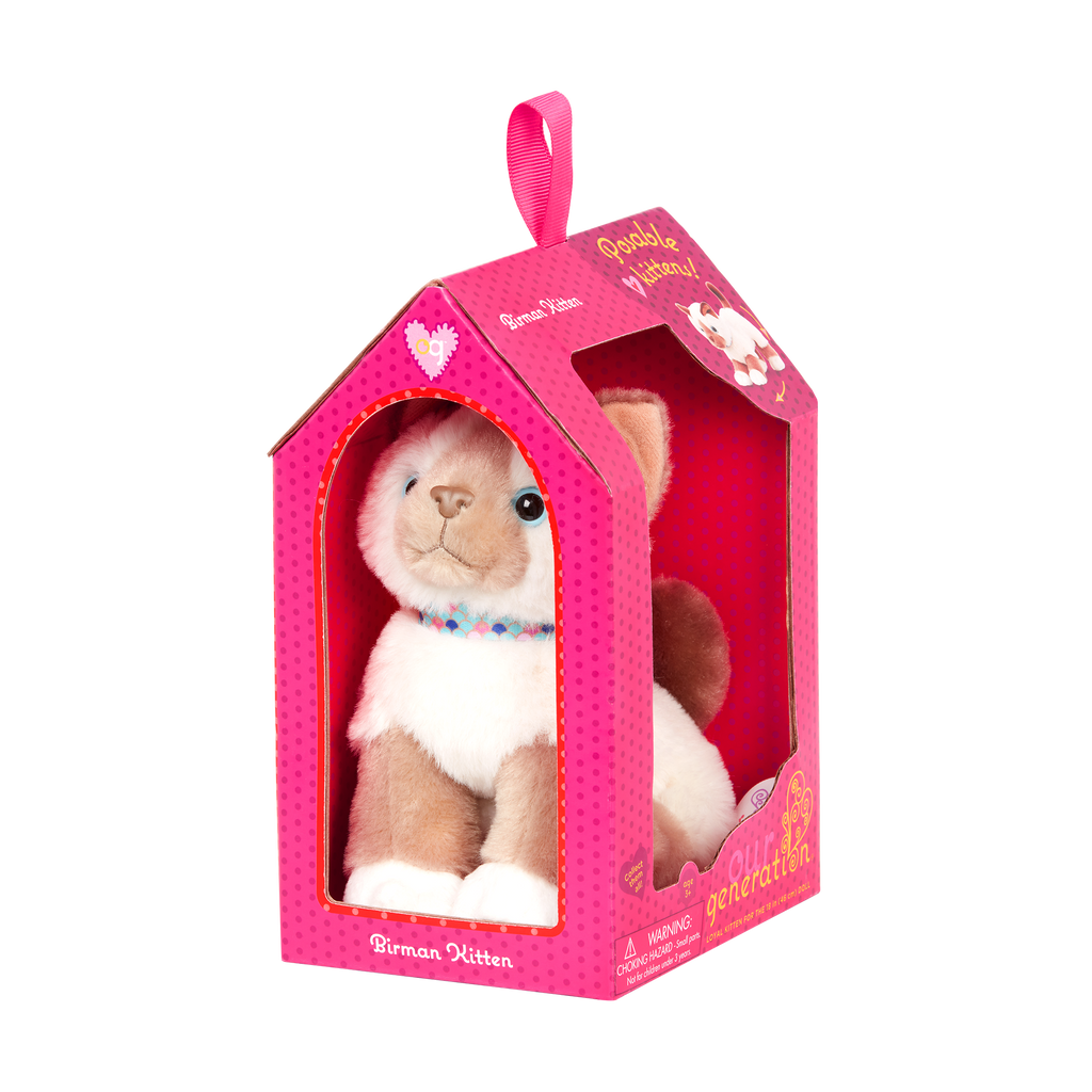 Our Generation 6-inch Birman Kitten Cat Plush package