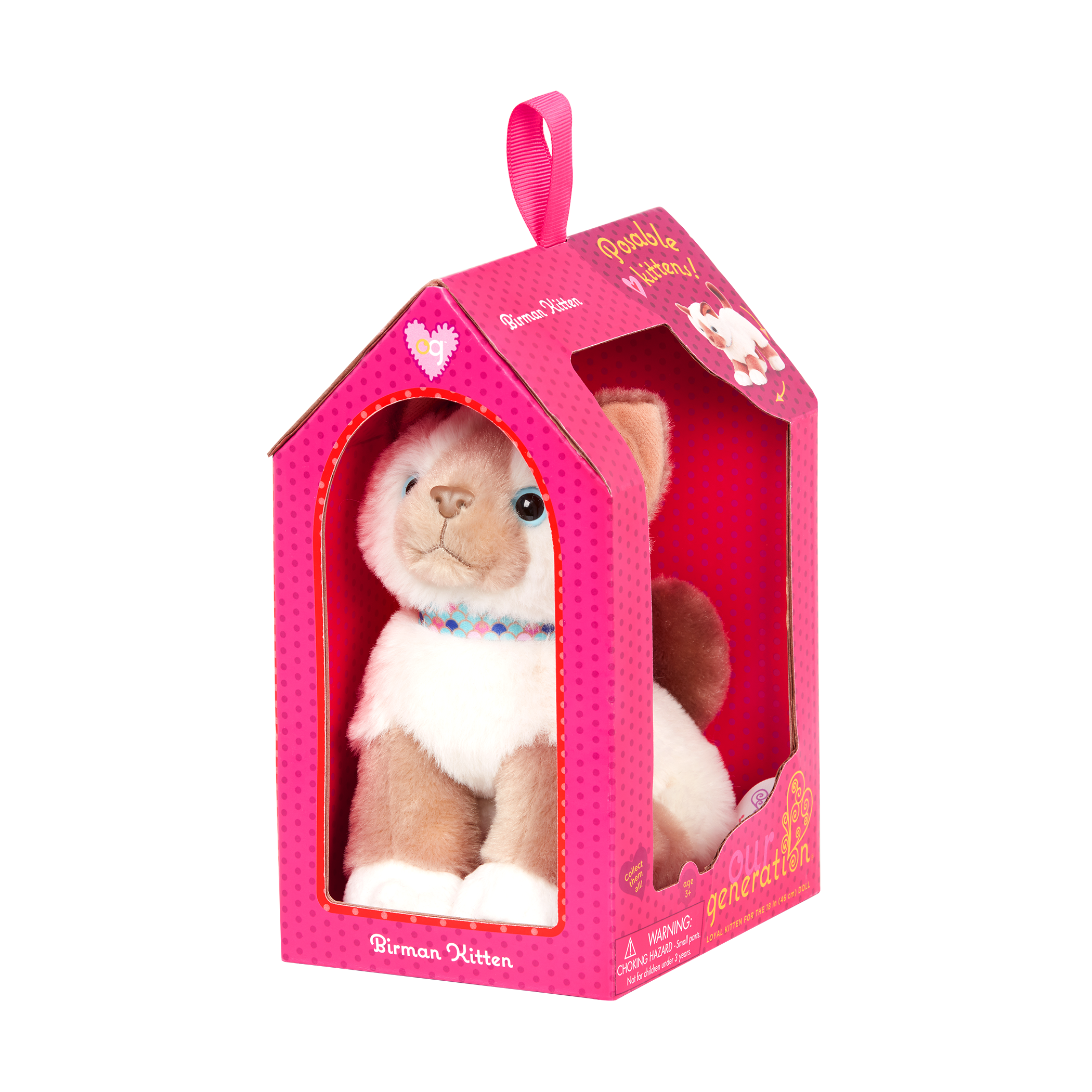 Our Generation 6-inch Birman Kitten Cat Plush package