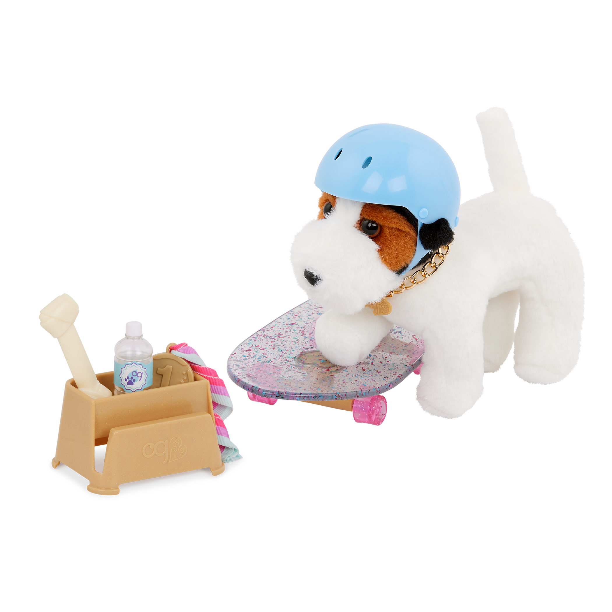 Our Generation Pro Skater Pup Posable Parson Russell Terrier
