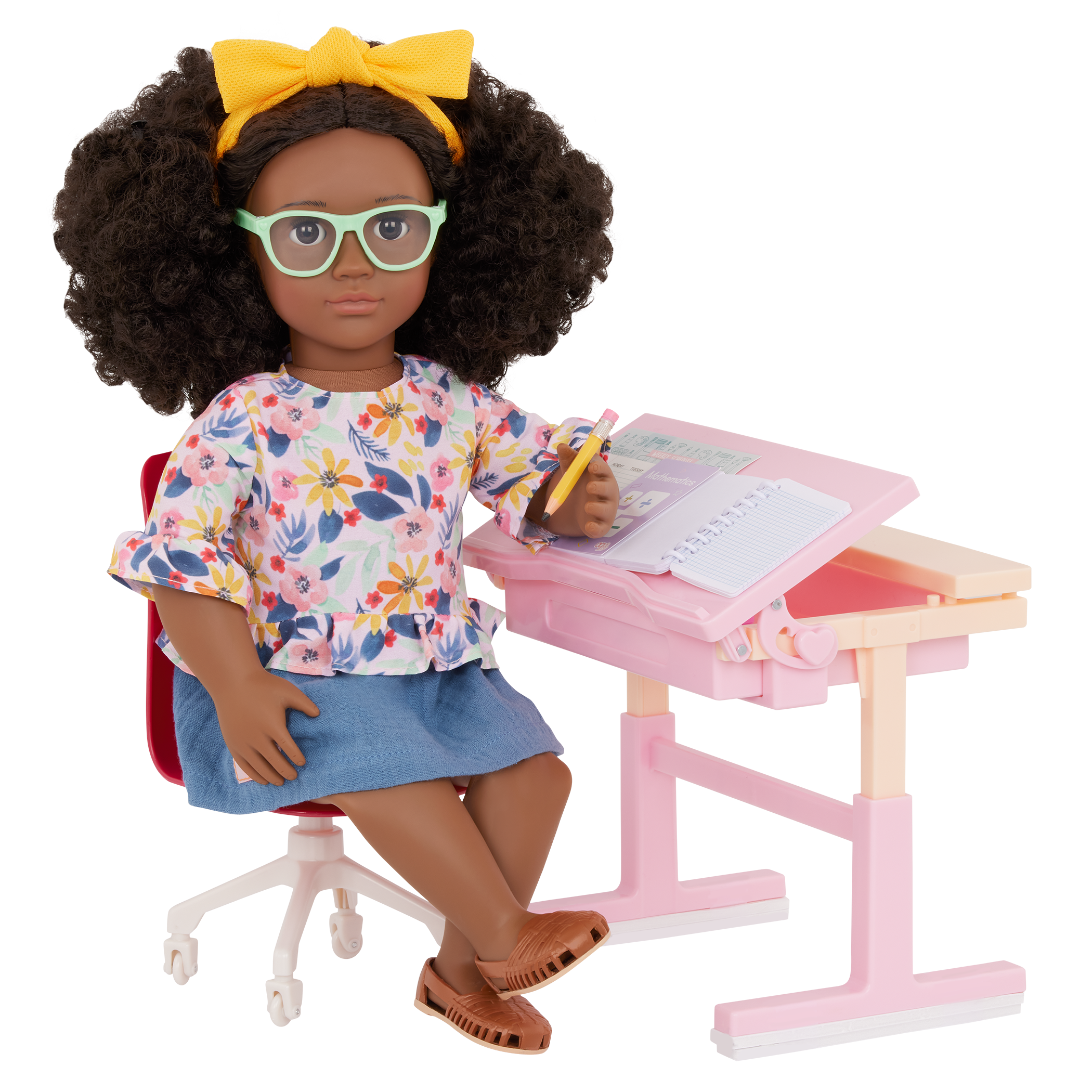 Our Generation Doll Pink Desk & Accessories Set