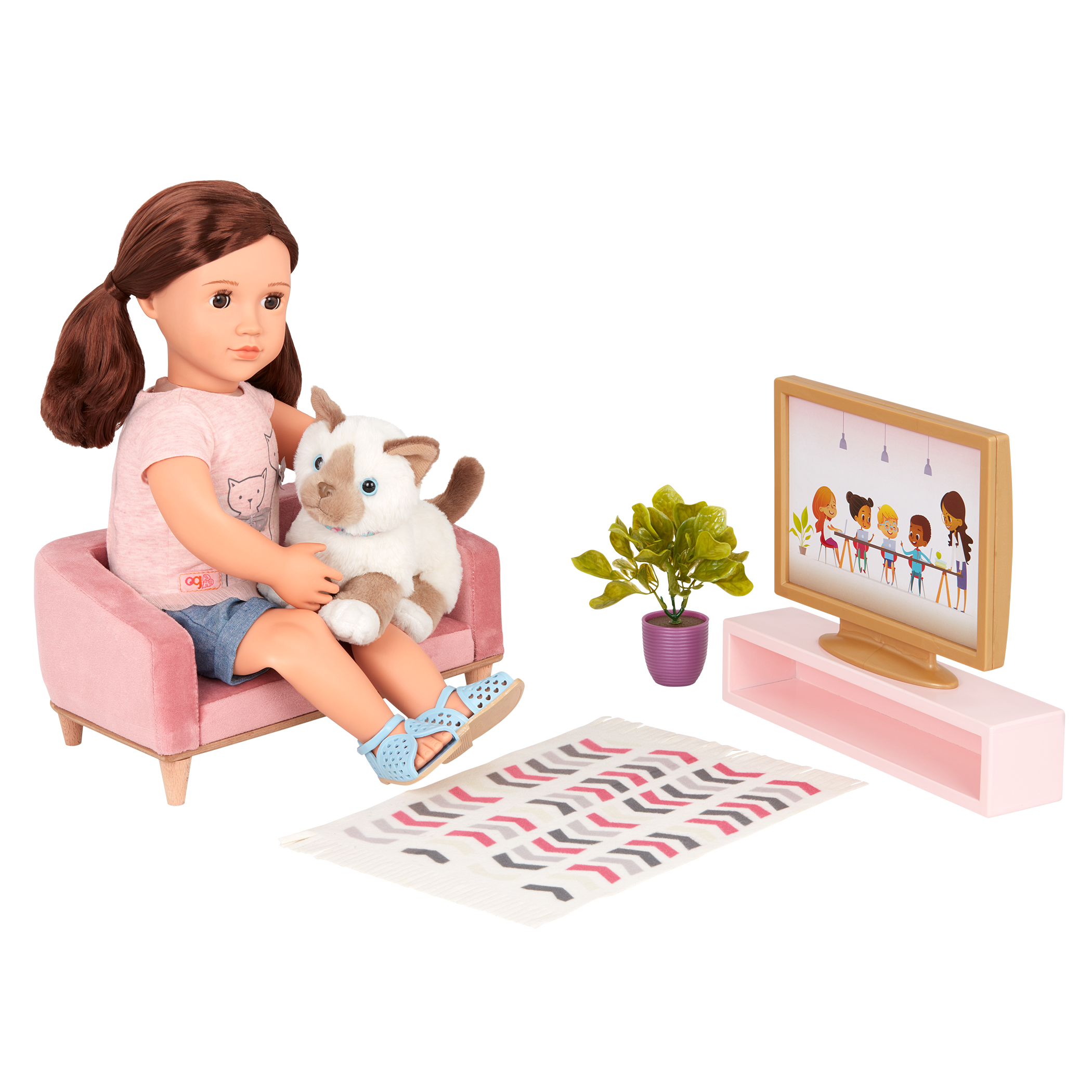 Our Generation Lovely Living Room Furniture Set for 18-inch Dolls