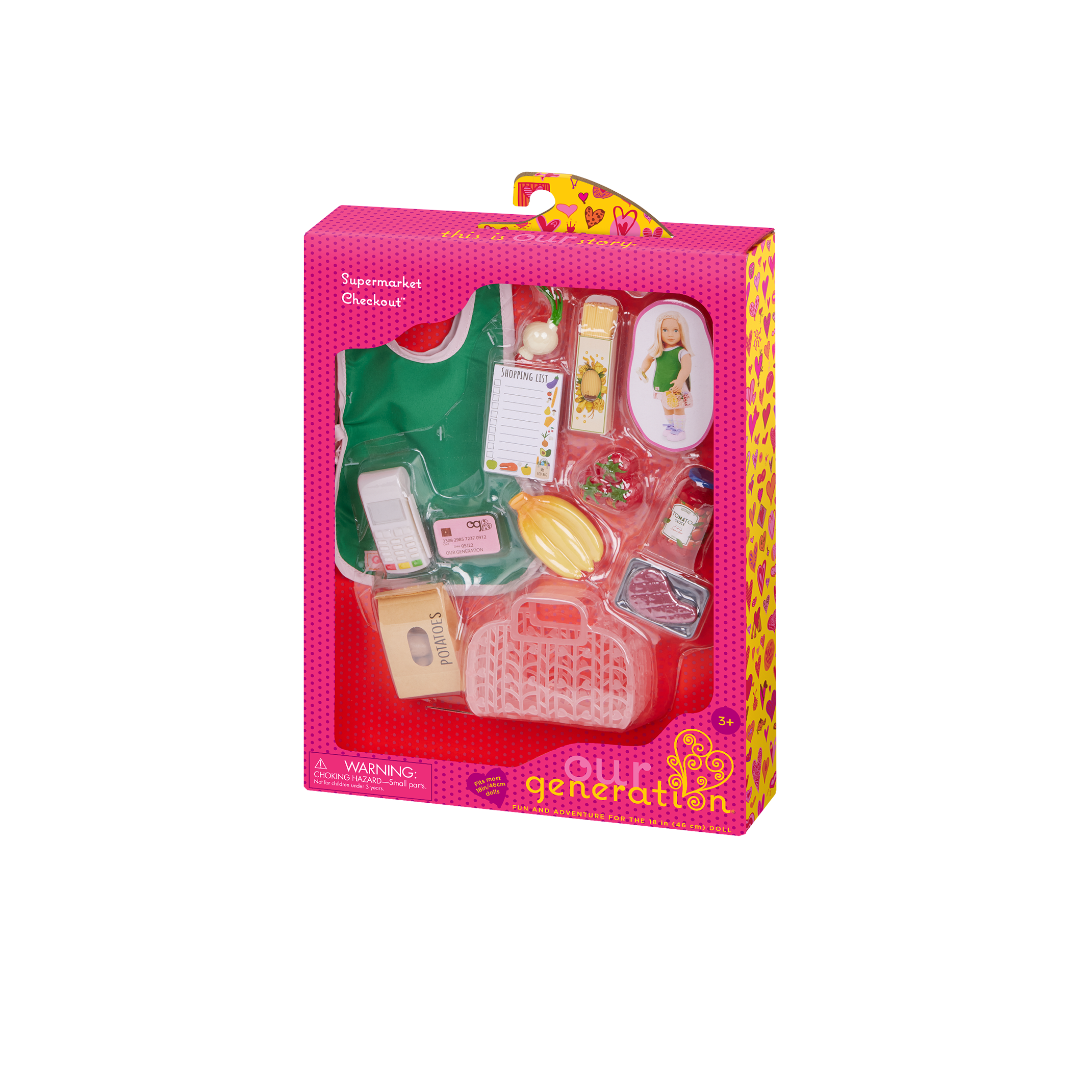 Our Generation Supermarket Checkout Grocery Set for 18-inch Dolls