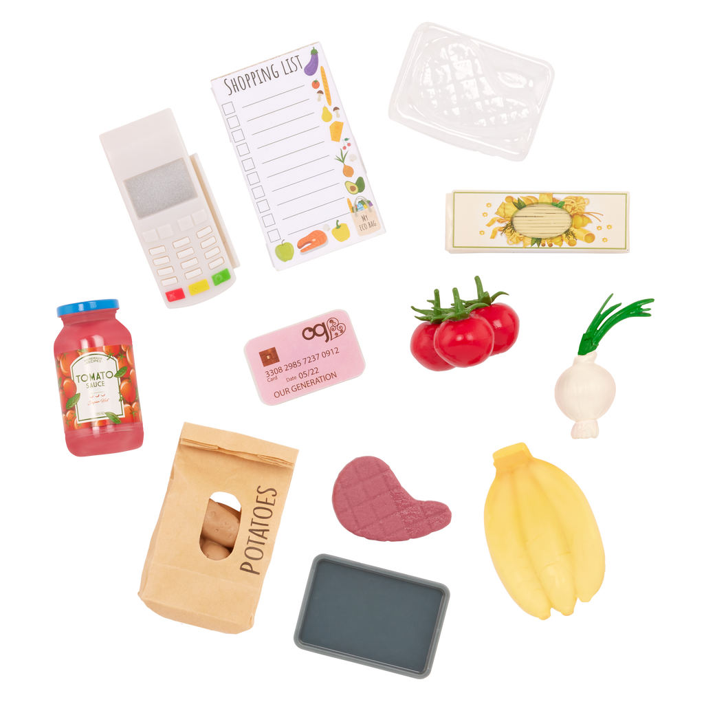 Our Generation Supermarket Checkout Grocery Set for 18-inch Dolls