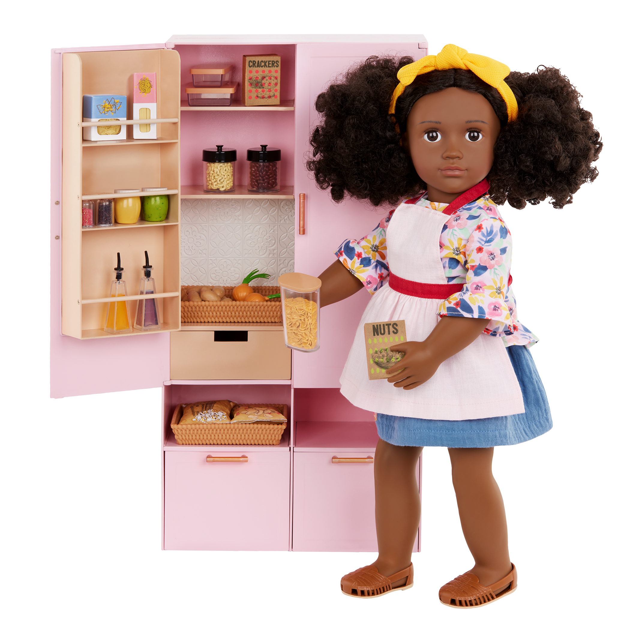 Our Generation Doll Kitchen Pantry Fully Stocked