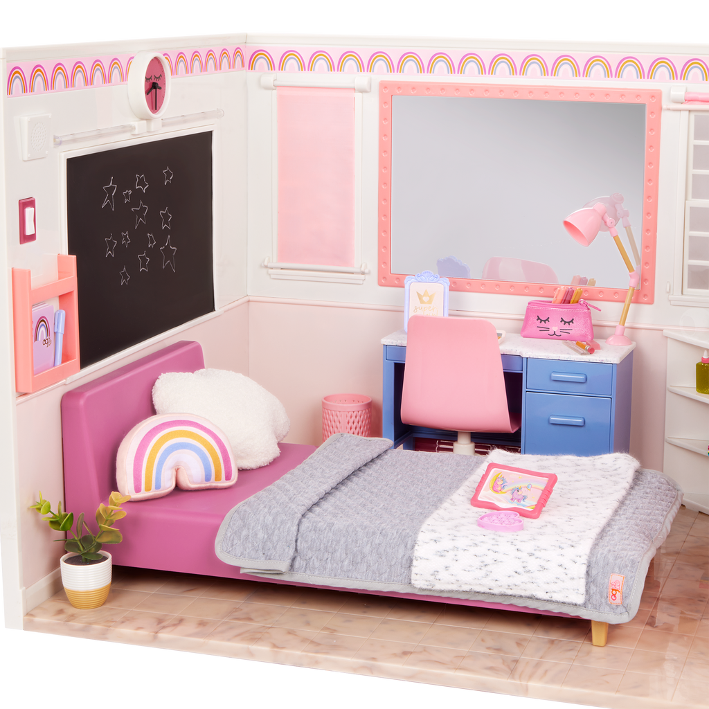Our Generation Room to Dream bedroom pretend playset for 18 inch dolls