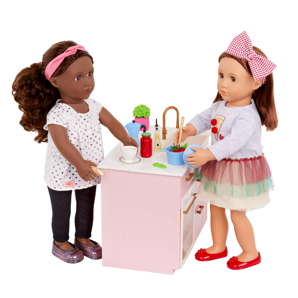 Our Generation pasta party cooking playset for 18 inch dolls