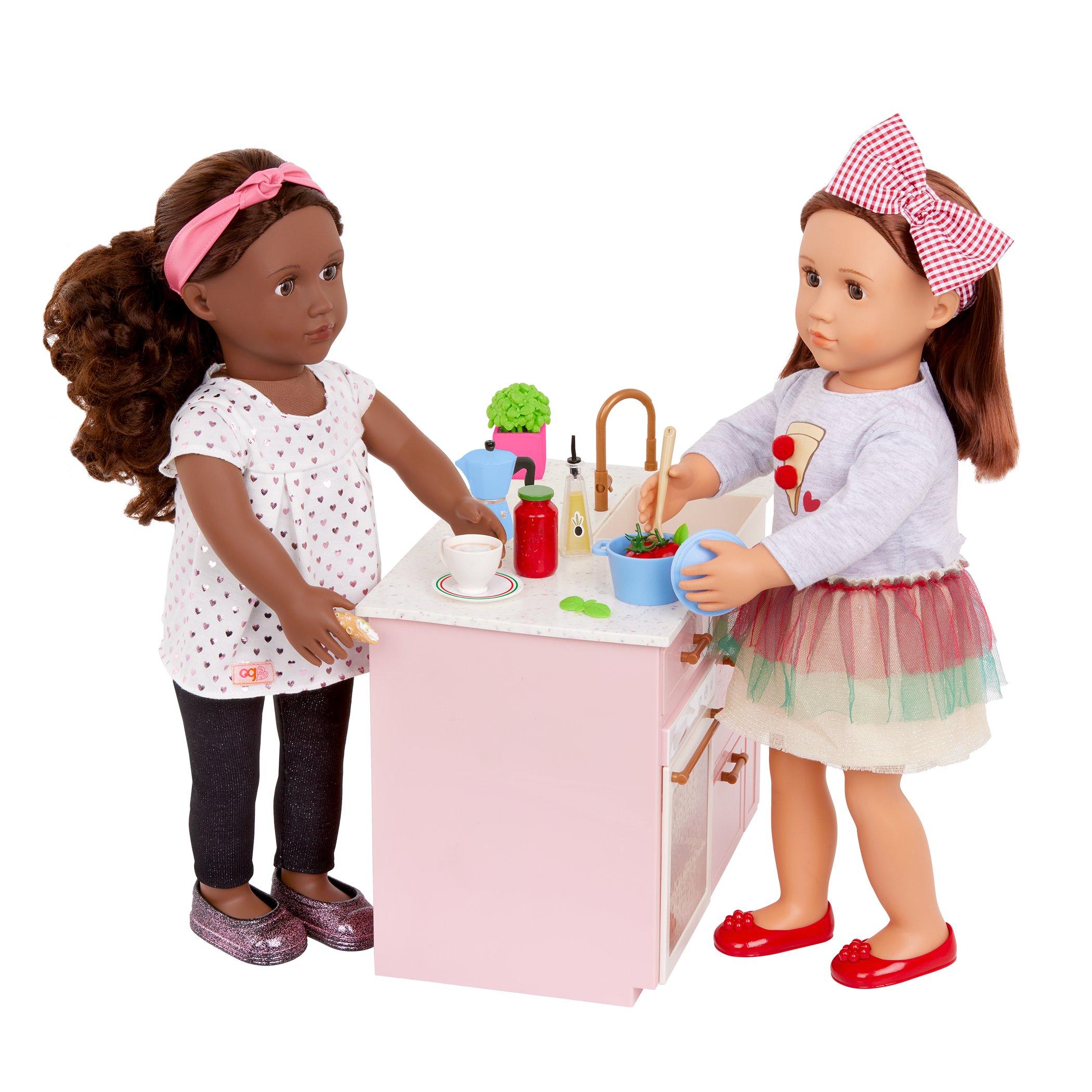 Our Generation pasta party cooking playset for 18 inch dolls