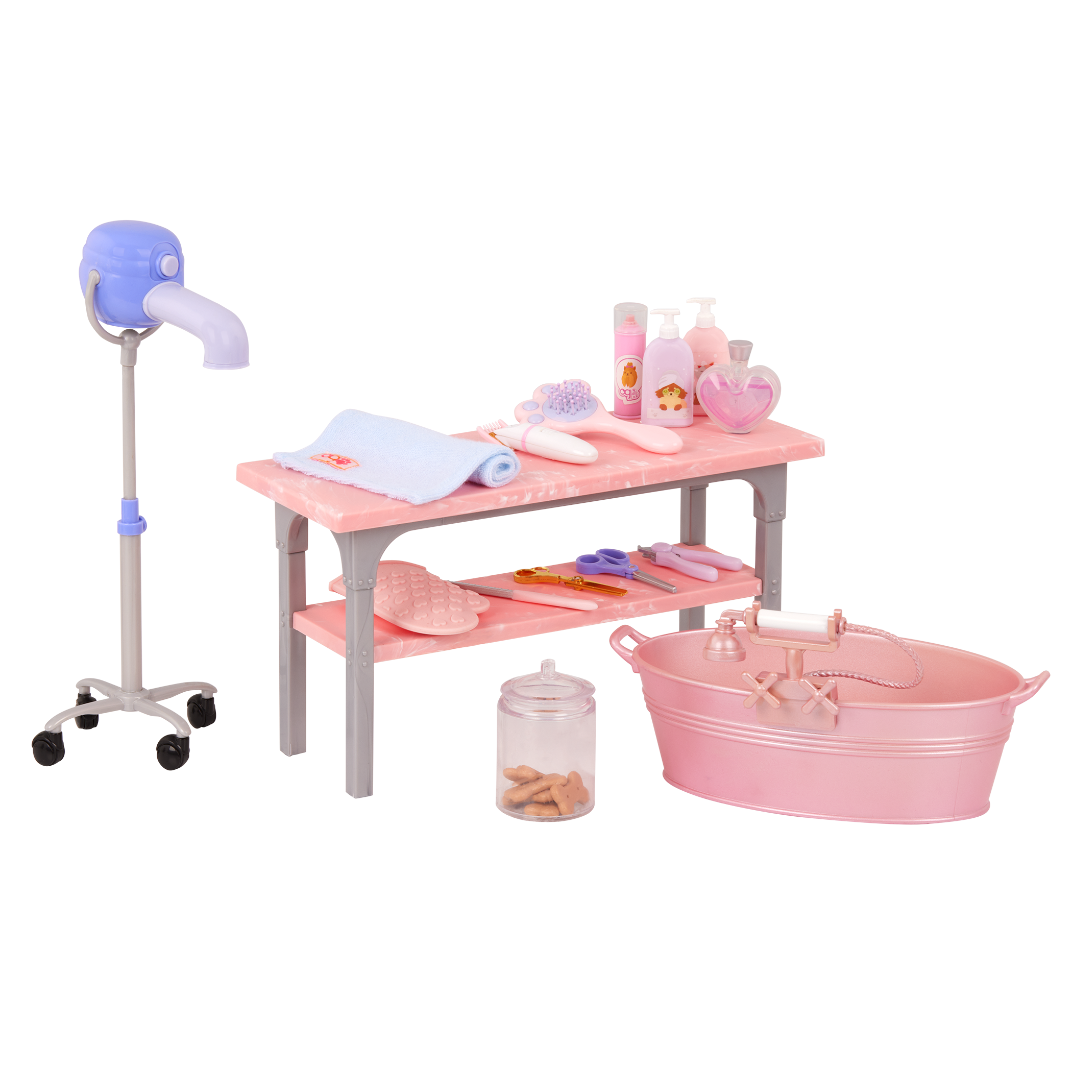 Our Generation Scrub & Style Pet Grooming Set for 18 inch dolls