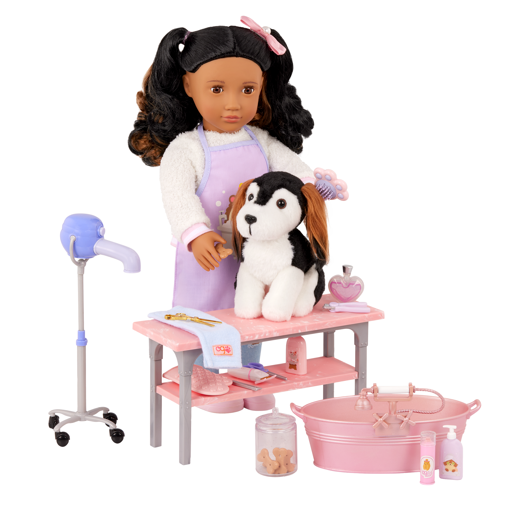 Our Generation Scrub & Style Pet Grooming Set for 18 inch dolls