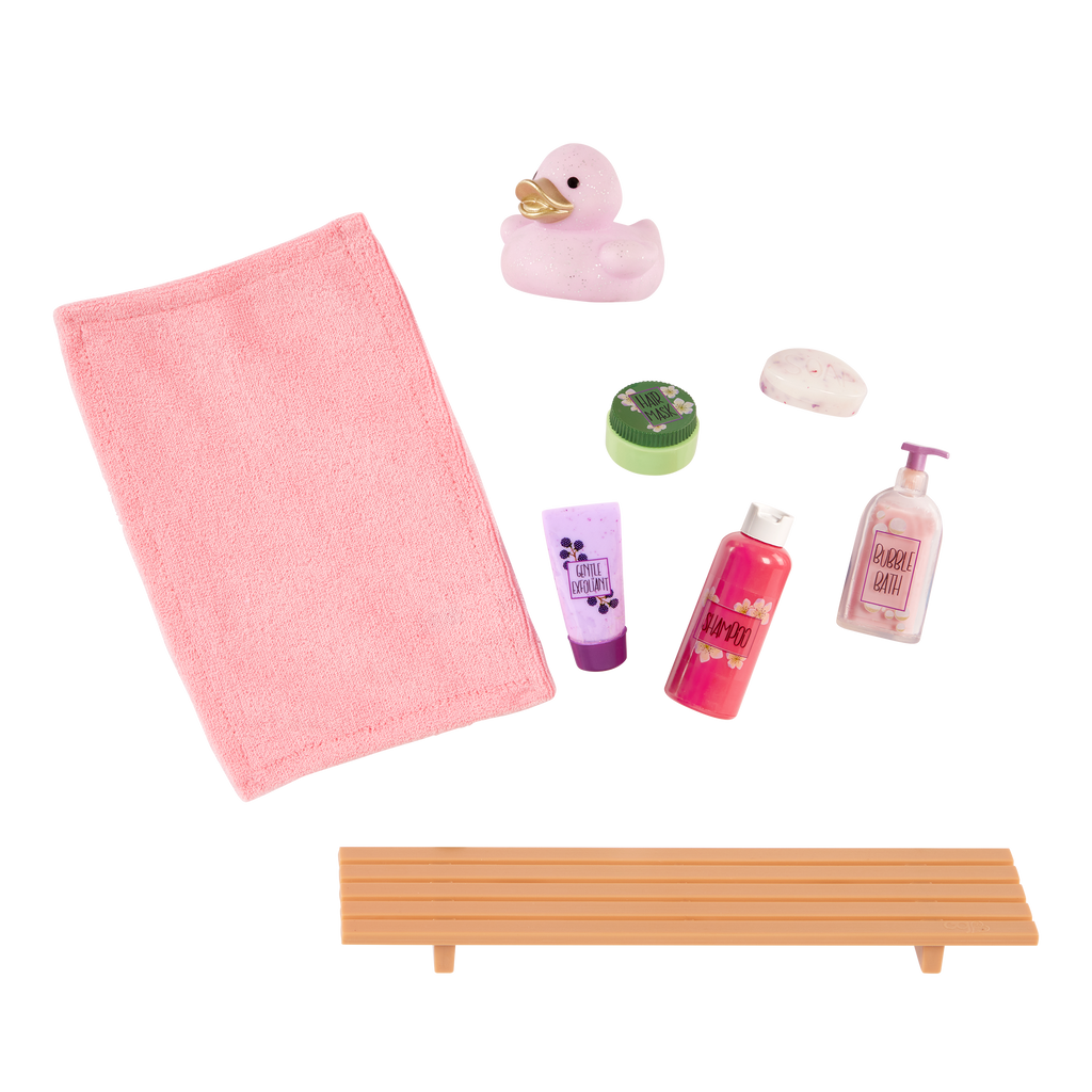 Our Generation Bubbly Bathtime Set for 18-inch Dolls