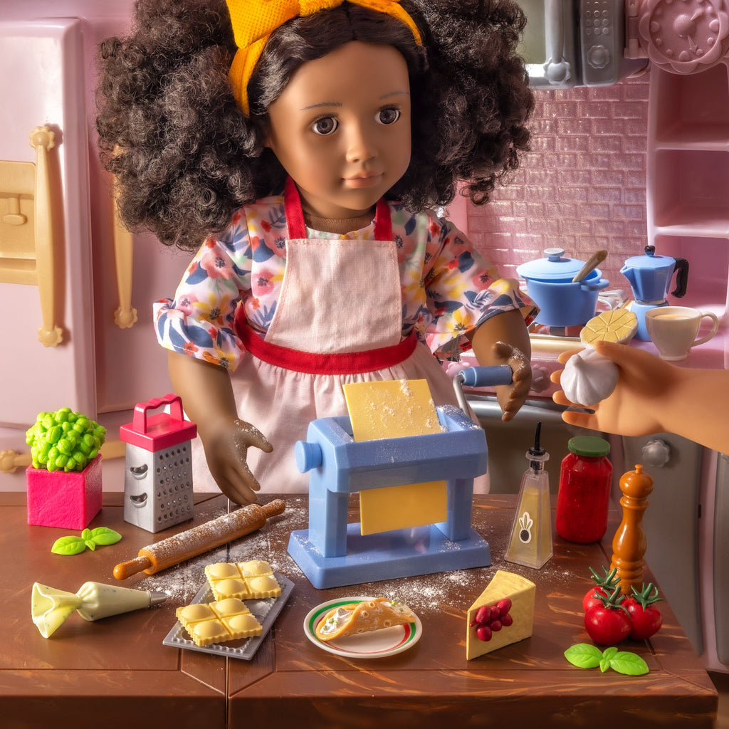 Our Generation pasta party cooking playset for 18 inch dolls