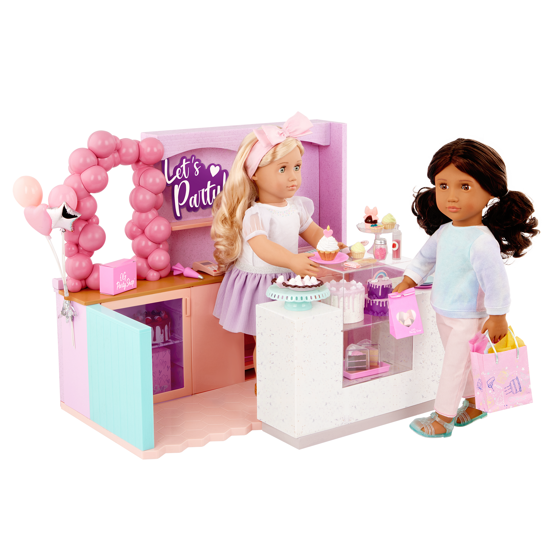 Cake Shop Playset & Party Supplies for 18" Dolls