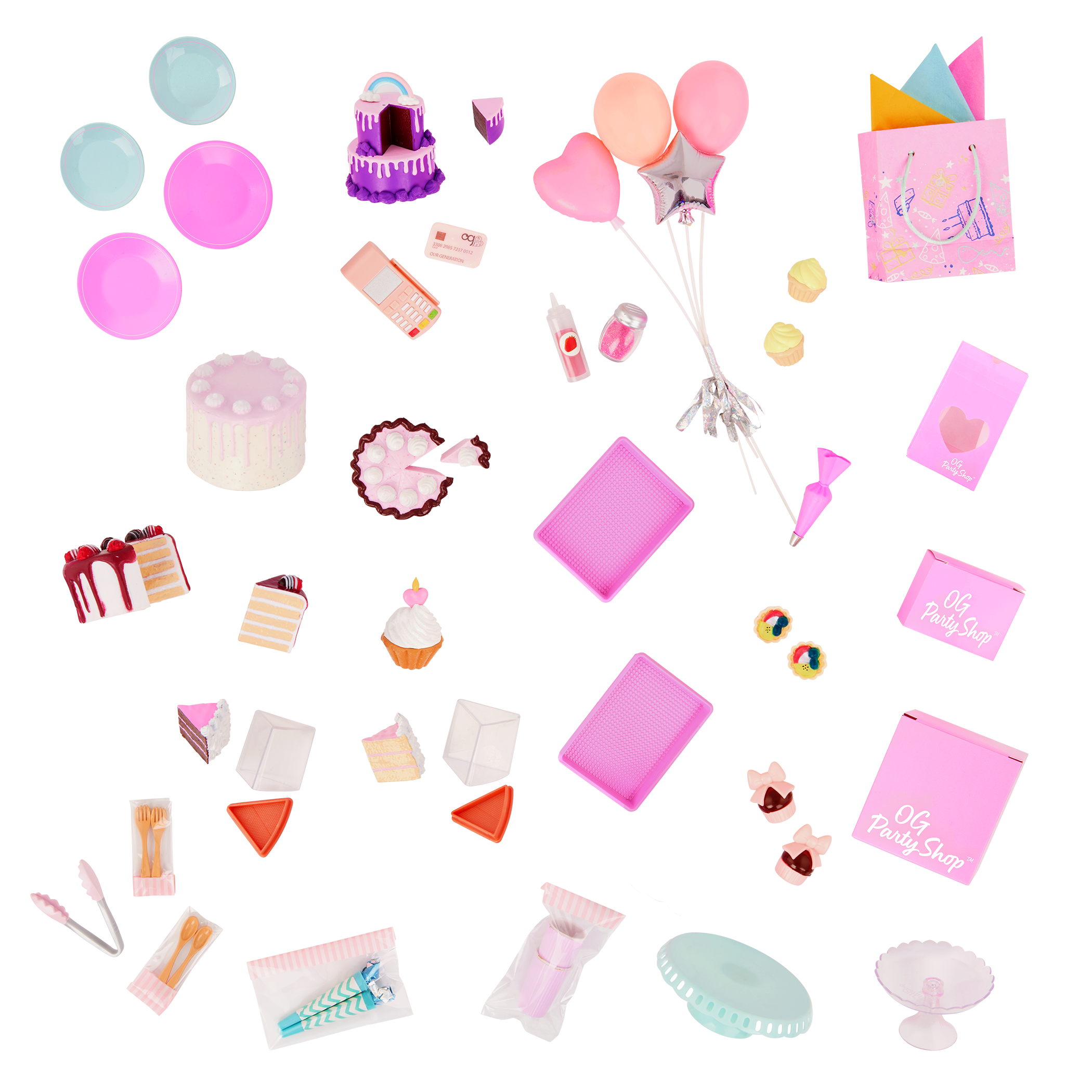Cake Shop Playset & Party Supplies for 18" Dolls