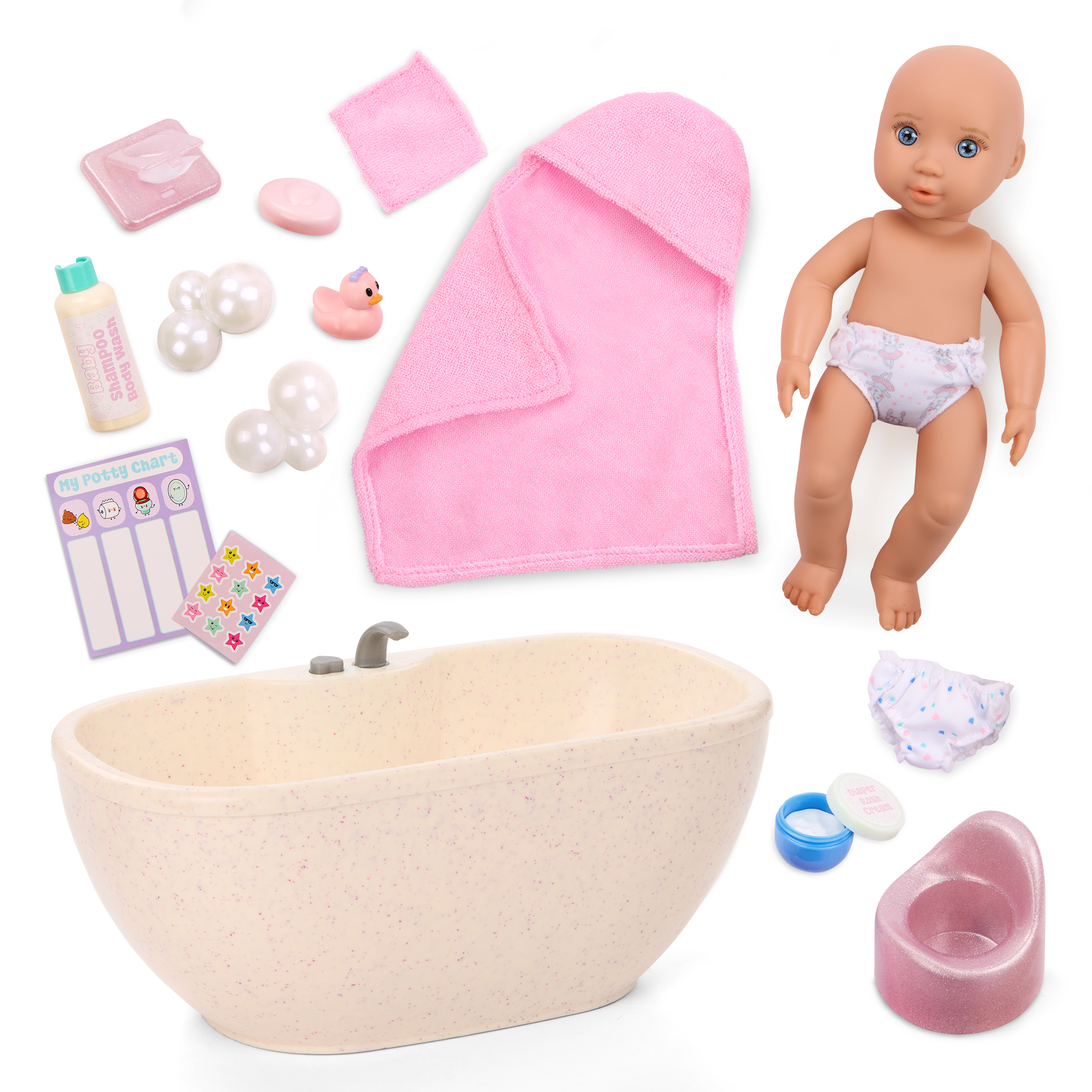 Our Generation Baby Doll Lacy & Bathtime Set