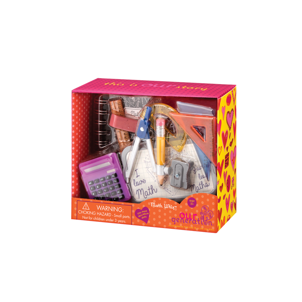 Math Doll Math Whiz | 18-inch Doll Geometry Set | Our Generation – The Play Room