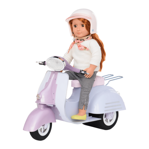 Purple and Blue Ride in Style Scooter Noa riding01