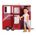 Mane Attraction Horse Trailer with Willow and open door