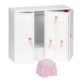 Wooden Wardrobe Closet for 18-inch Dolls