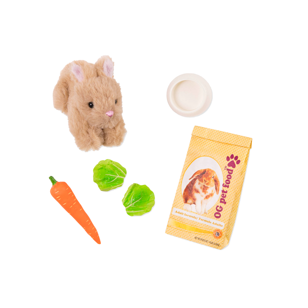 Bunny plushie playset