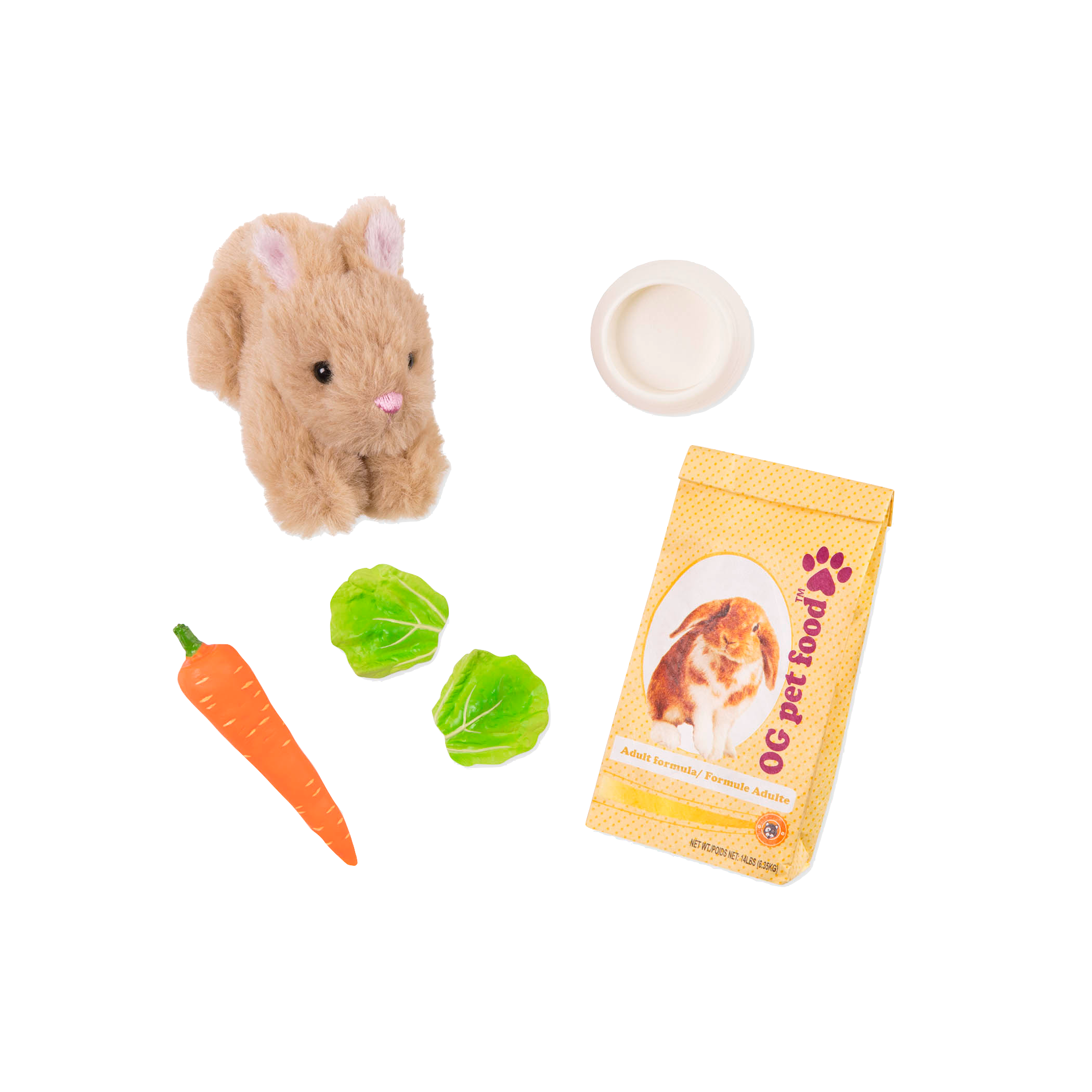 Bunny plushie playset