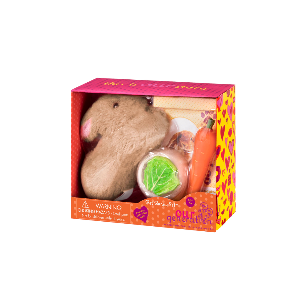 Bunny plushie playset