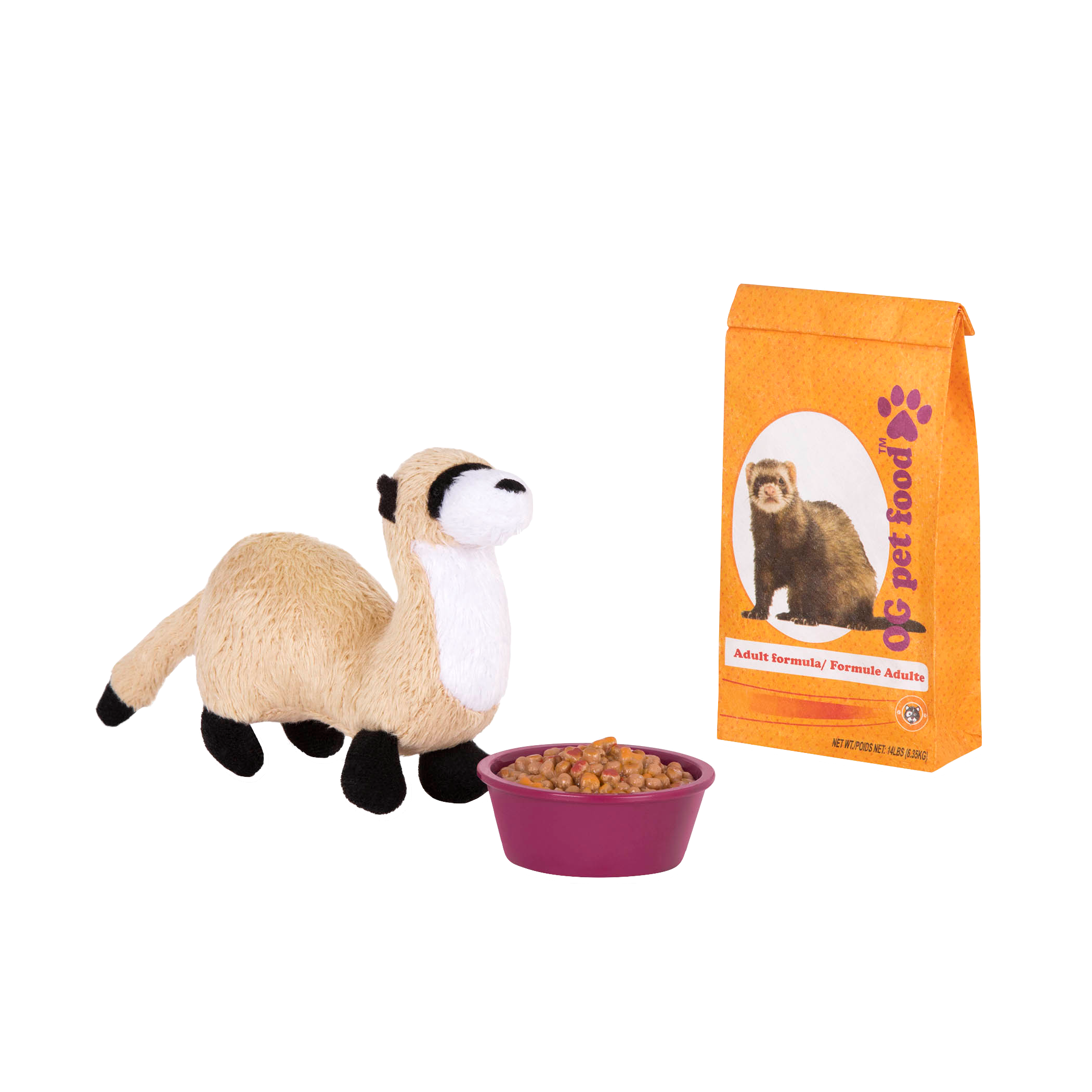 Ferret plushie playset