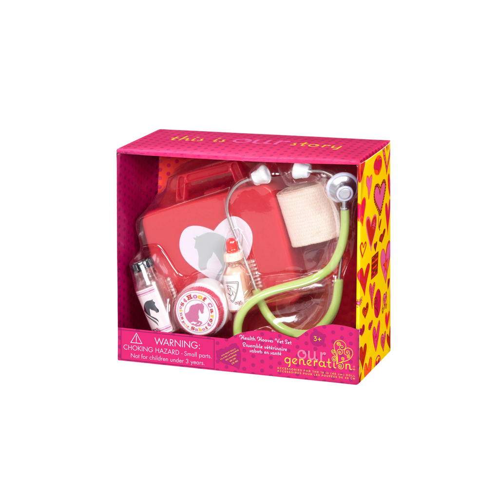 package of horse vet playset for 18-inch dolls