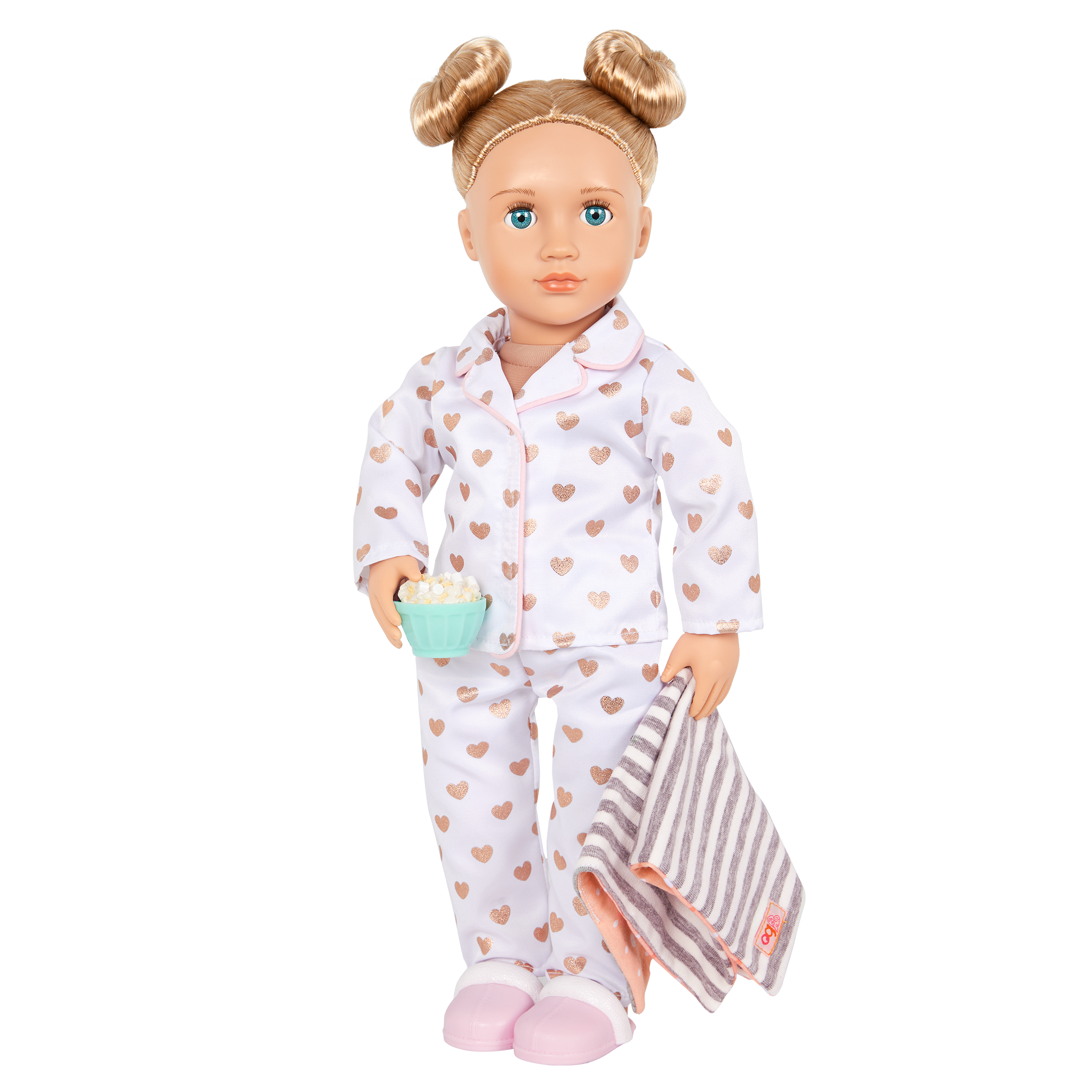 18-inch doll with slumber party playset