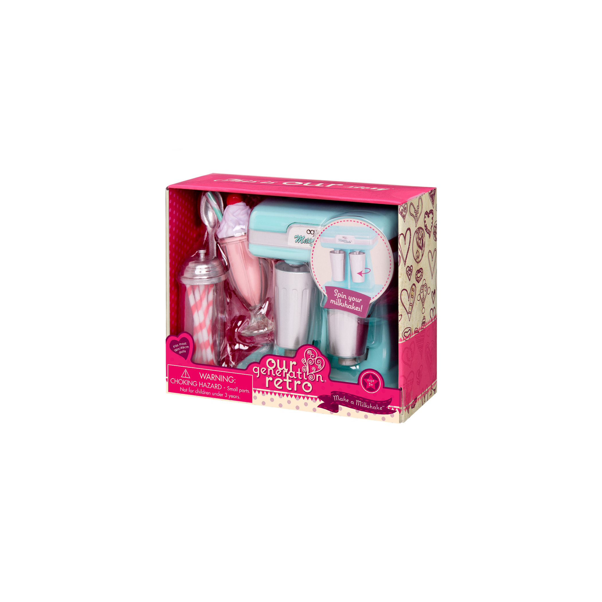 Make A Milkshake Ice Cream Set for 18-inch Dolls