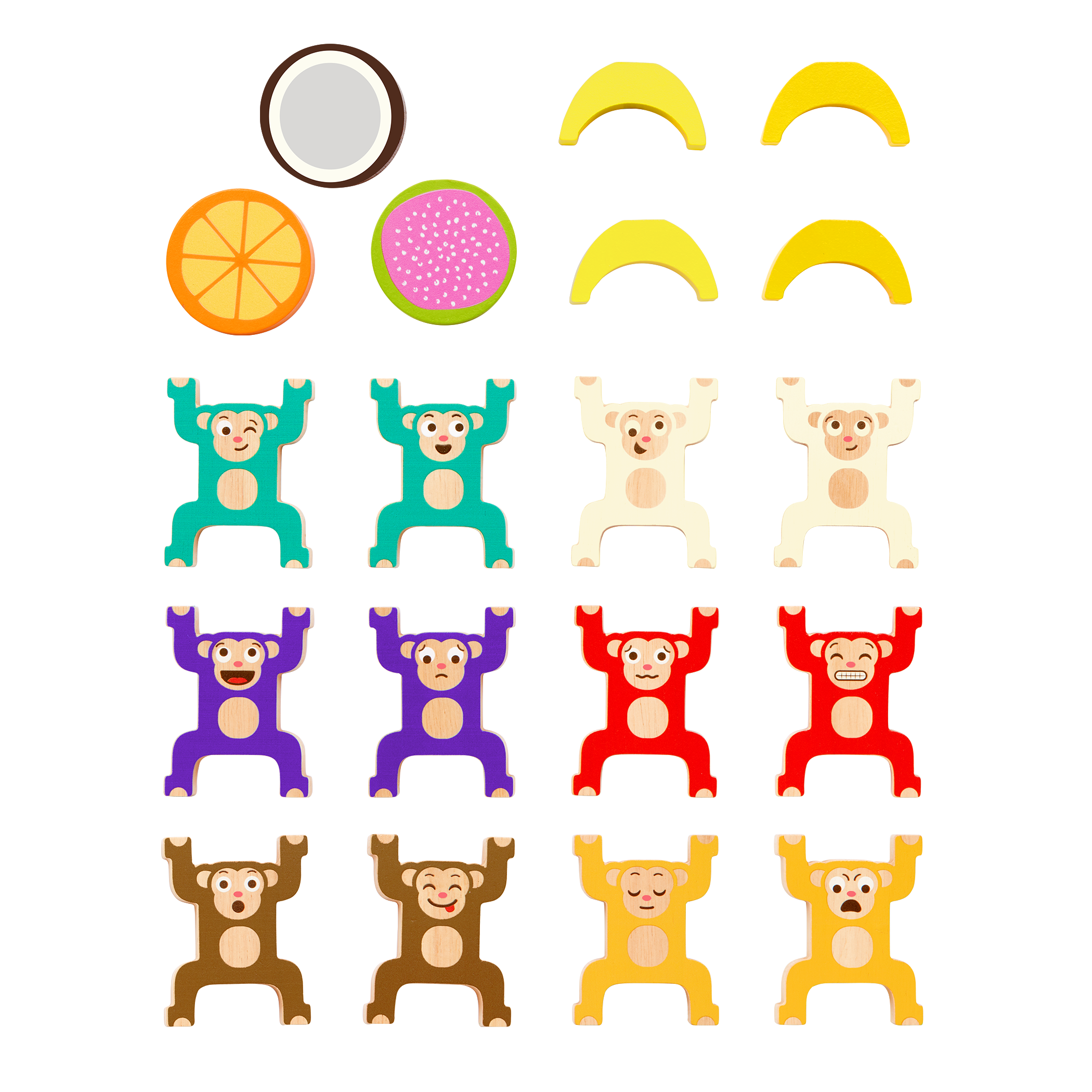 Battat - Wooden Stacking Monkeys