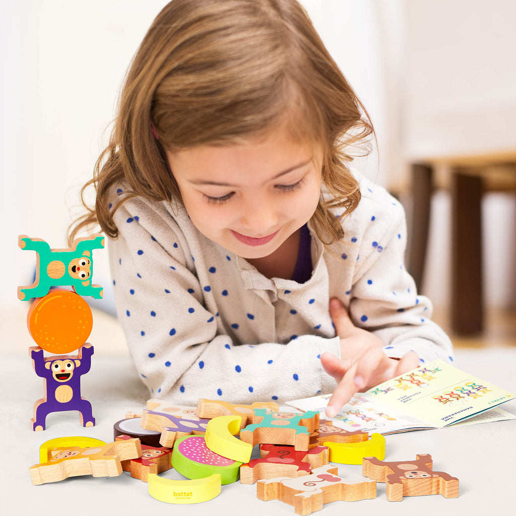 Battat - Wooden Stacking Monkeys